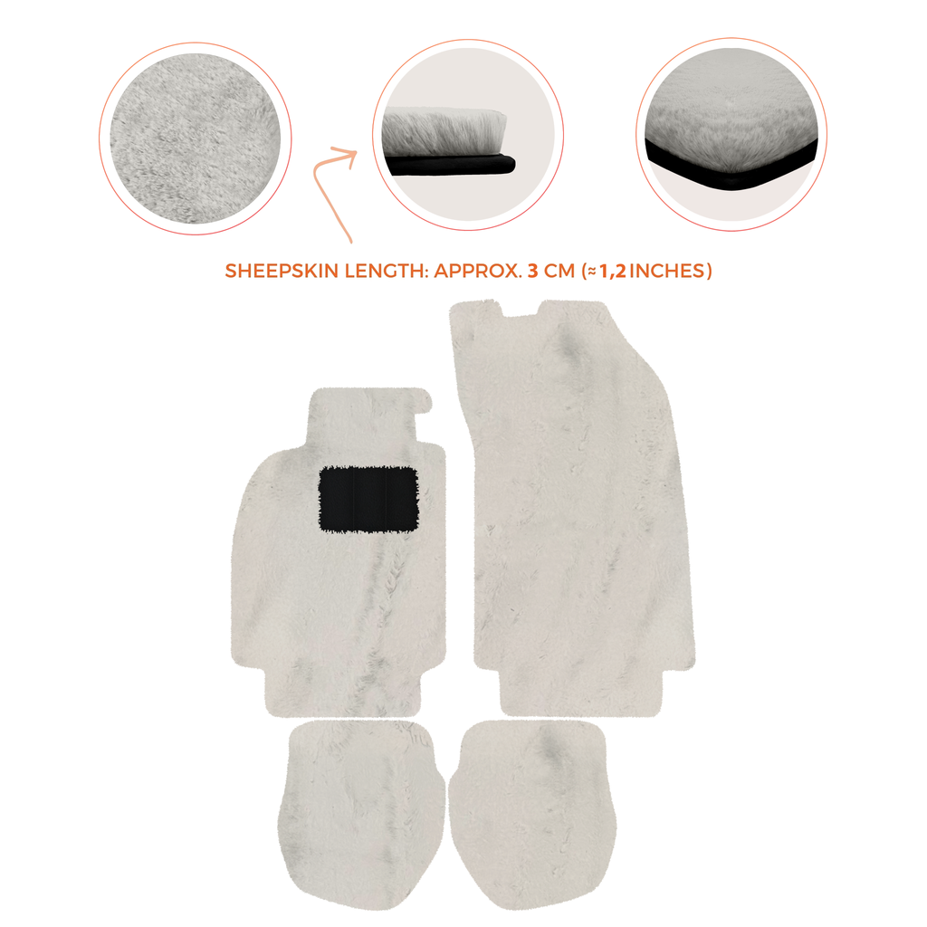 Porsche 911 - 964 (1989-1994) - Sheepskin Length, Various Color Options Custom Fit Premium Velour Floor Mats