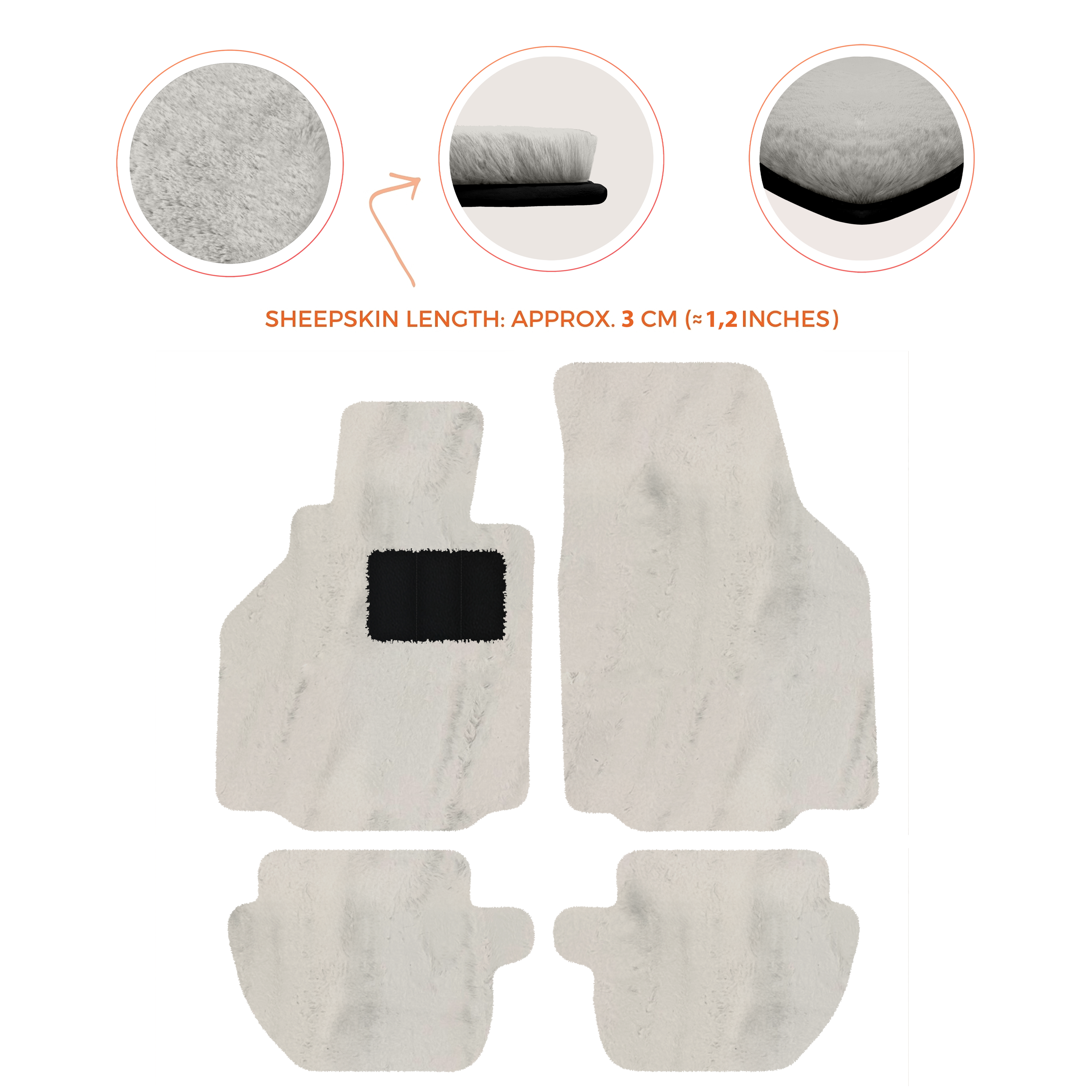 Porsche 911 - 996 (1998-2004) - Sheepskin Length, Various Color Options Custom Fit Premium Velour Floor Mats