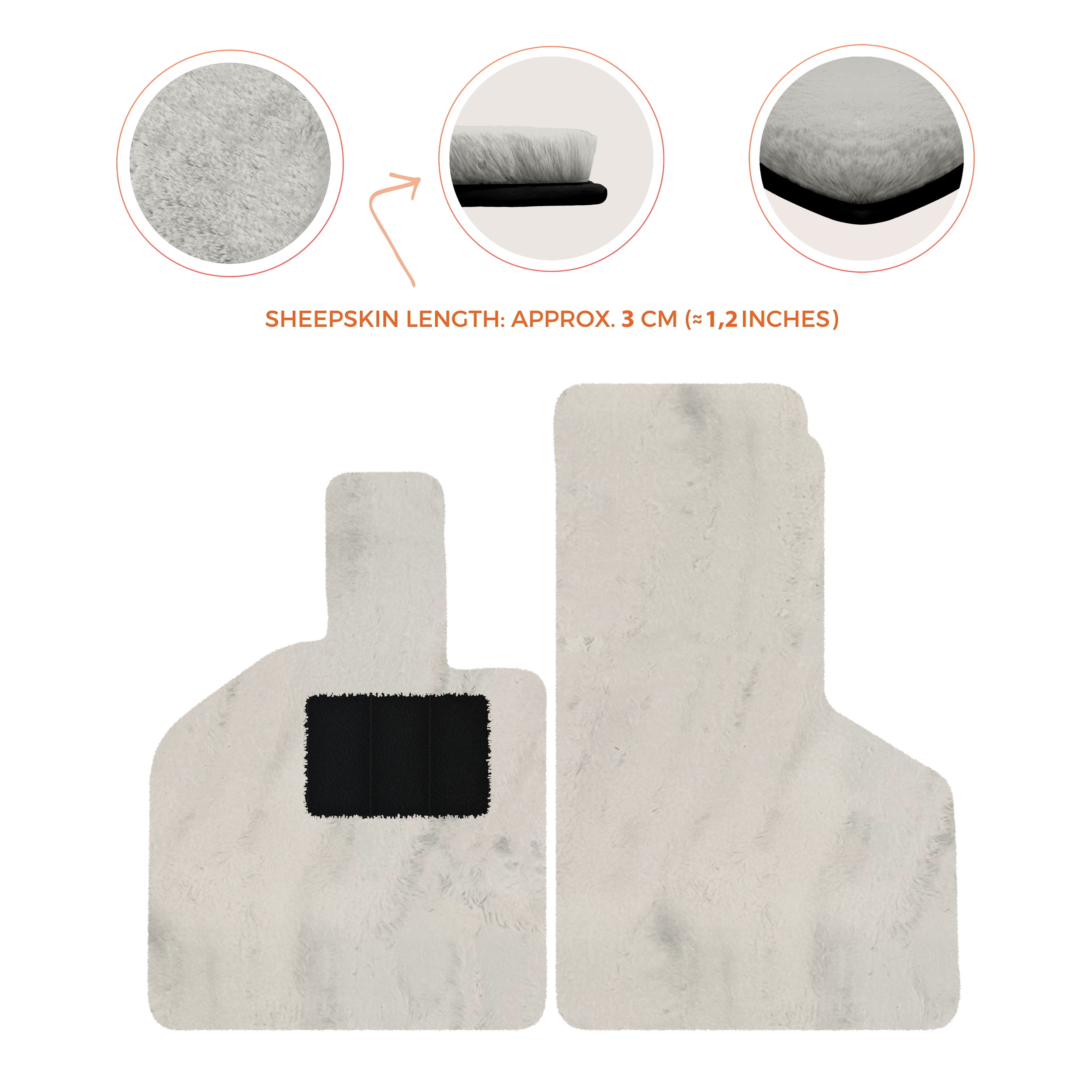 Lamborghini Huracan (2014-2023) - Sheepskin Length, Various Color Options Custom Fit Premium Velour Floor Mats