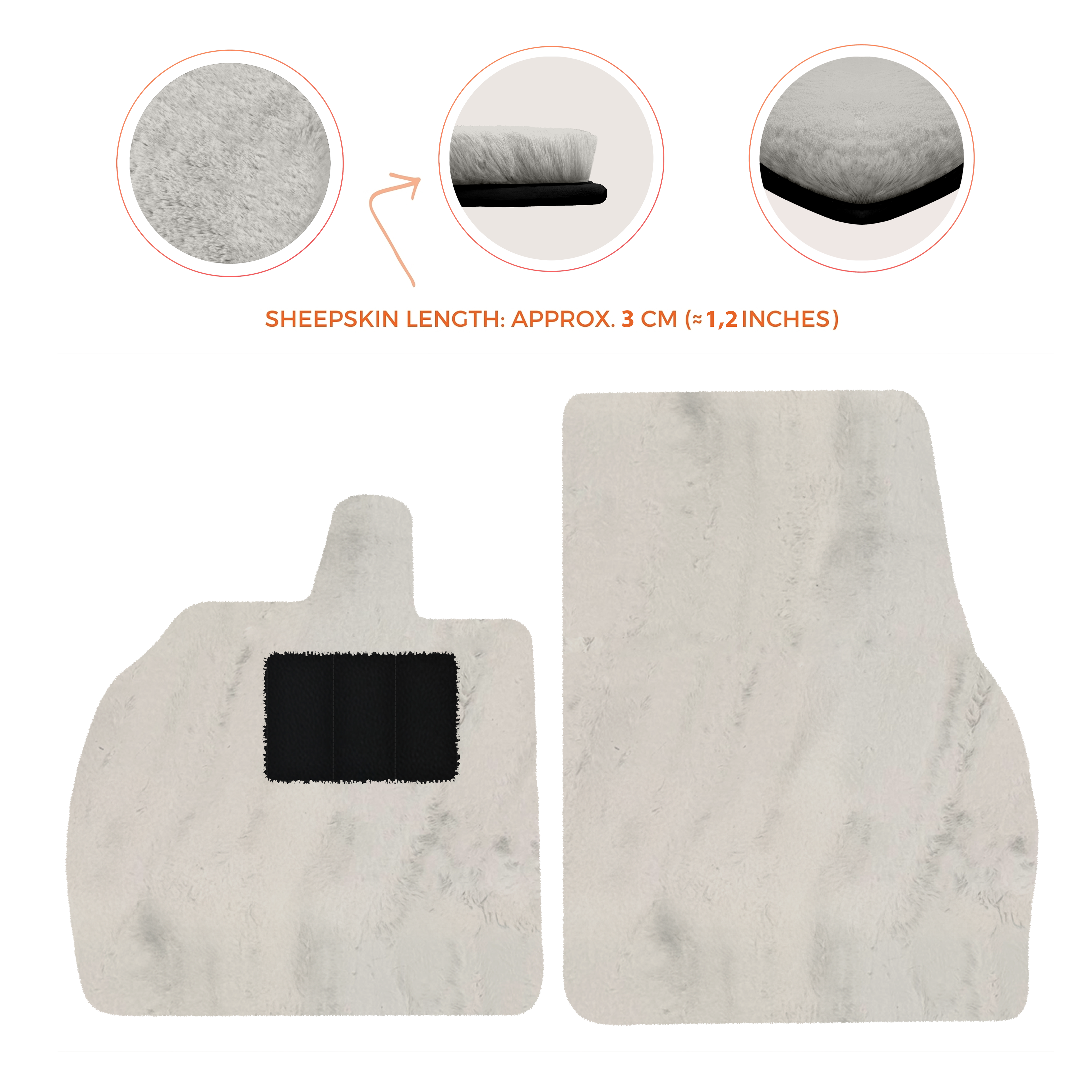 Lamborghini Temerario (2025-2026) - Sheepskin Length, Various Color Options Custom Fit Premium Velour Floor Mats