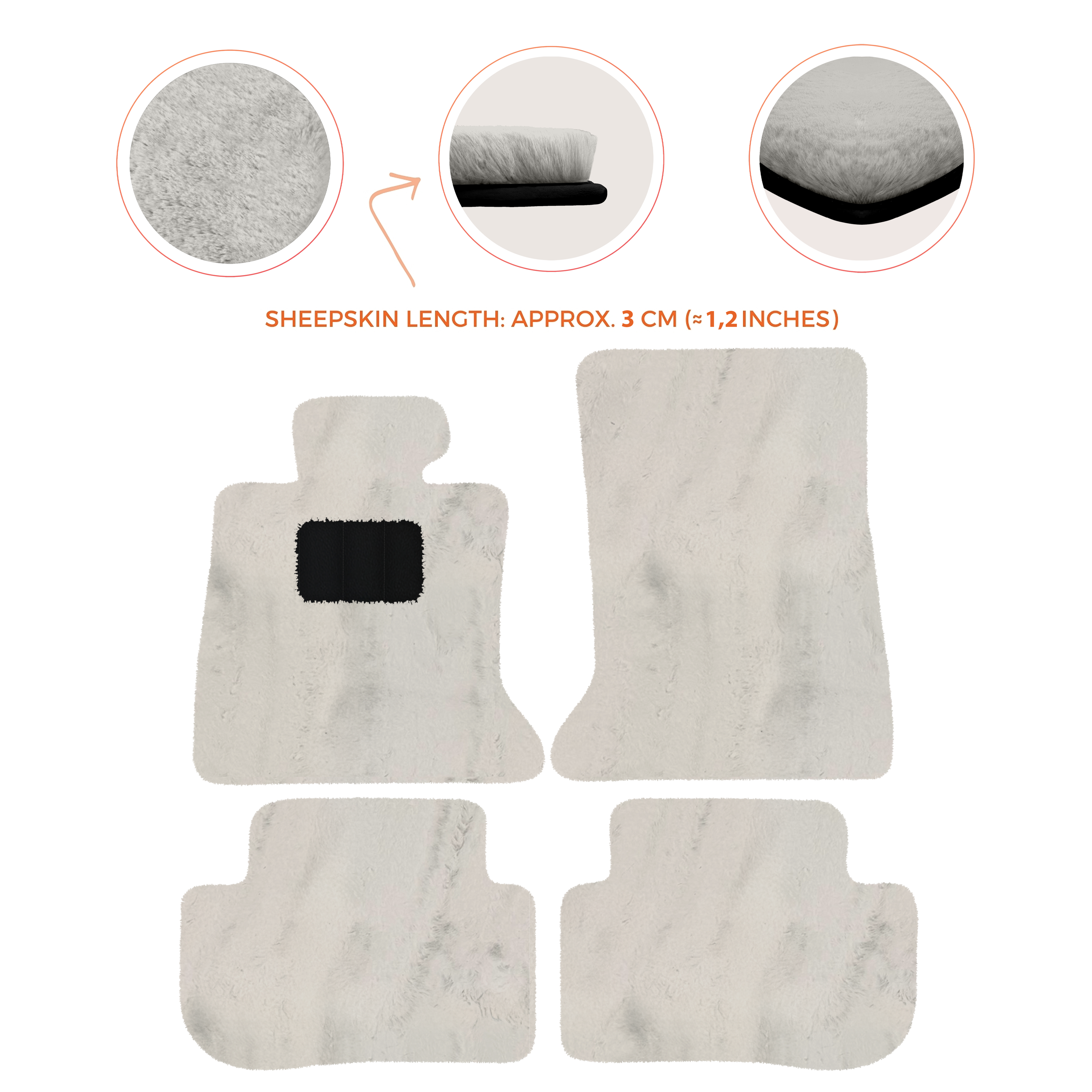 Rolls-Royce RR2 Wraith (2013-2023) Coupe - Sheepskin Length, Various Color Options Custom Fit Premium Velour Floor Mats