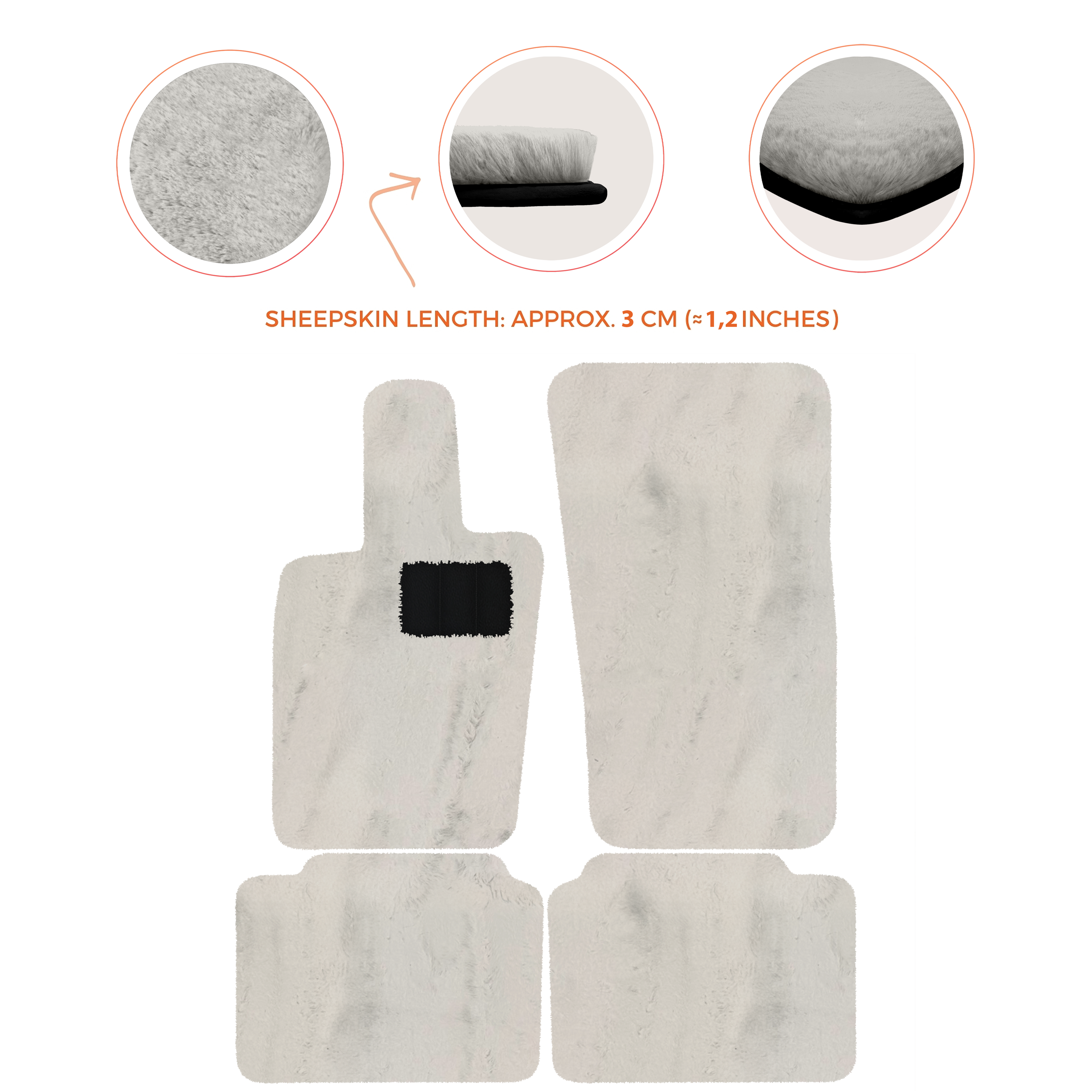 Porsche Panamera (2017-2023) - Sheepskin Length, Various Color Options Custom Fit Premium Velour Floor Mats