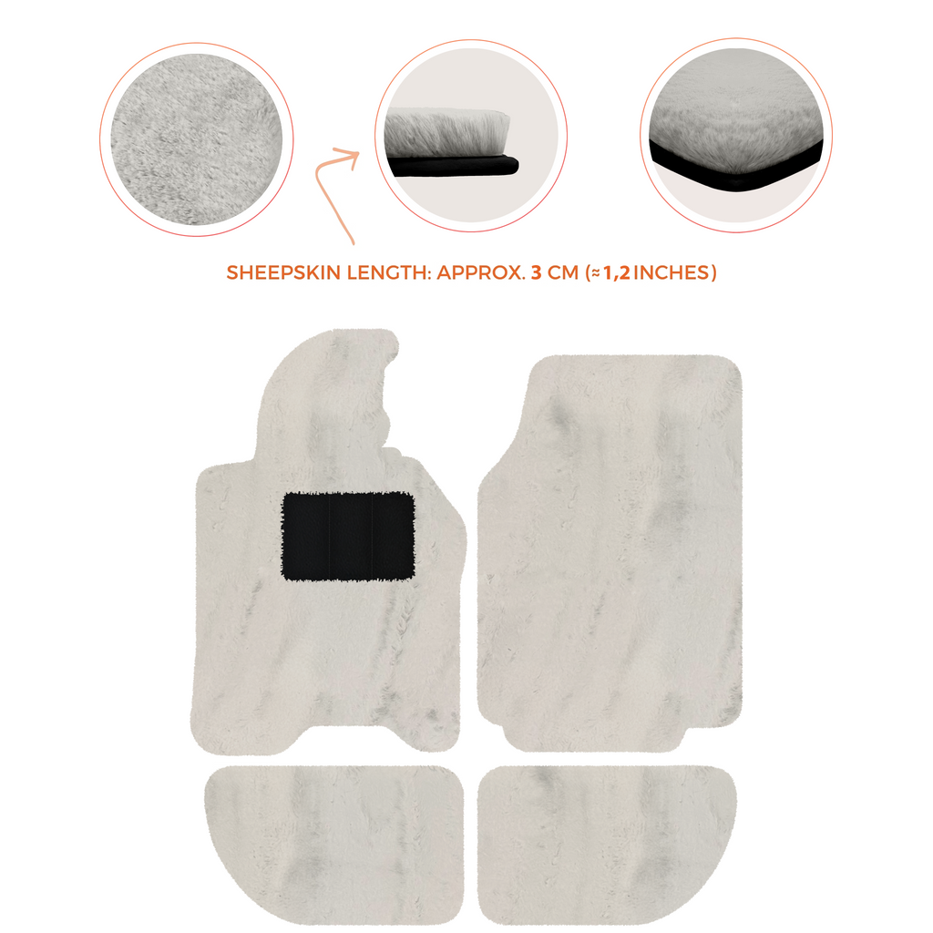 Porsche 944 (1981-1991) - Sheepskin Length, Various Color Options Custom Fit Premium Velour Floor Mats