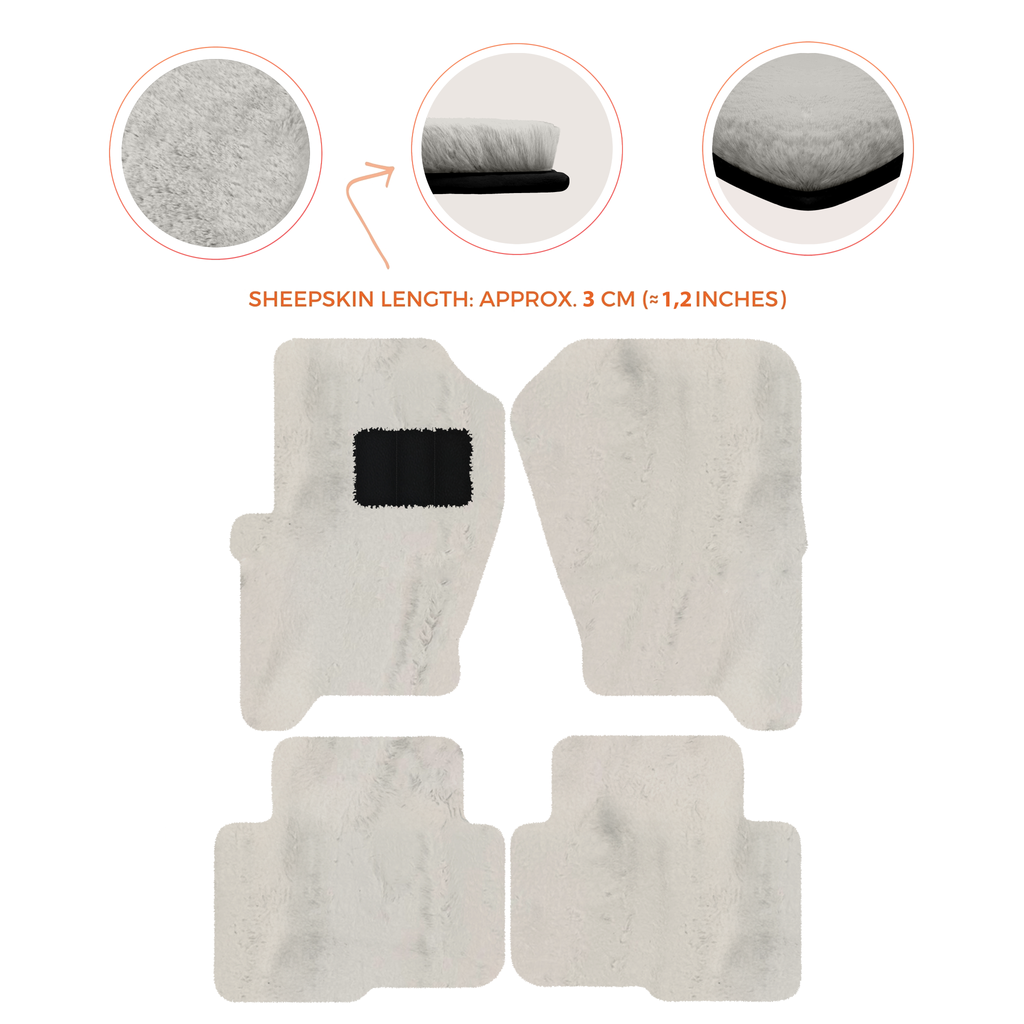 Land Rover Discovery (2004-2009) - Sheepskin Length, Various Color Options Custom Fit Premium Velour Floor Mats