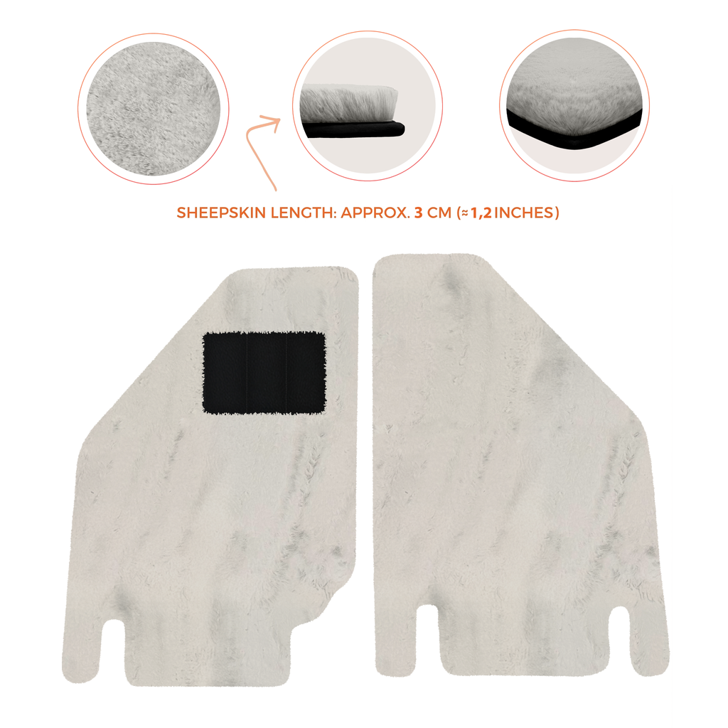 Lamborghini Countach (1974â€“1990) - Sheepskin Length, Various Color Options Custom Fit Premium Velour Floor Mats