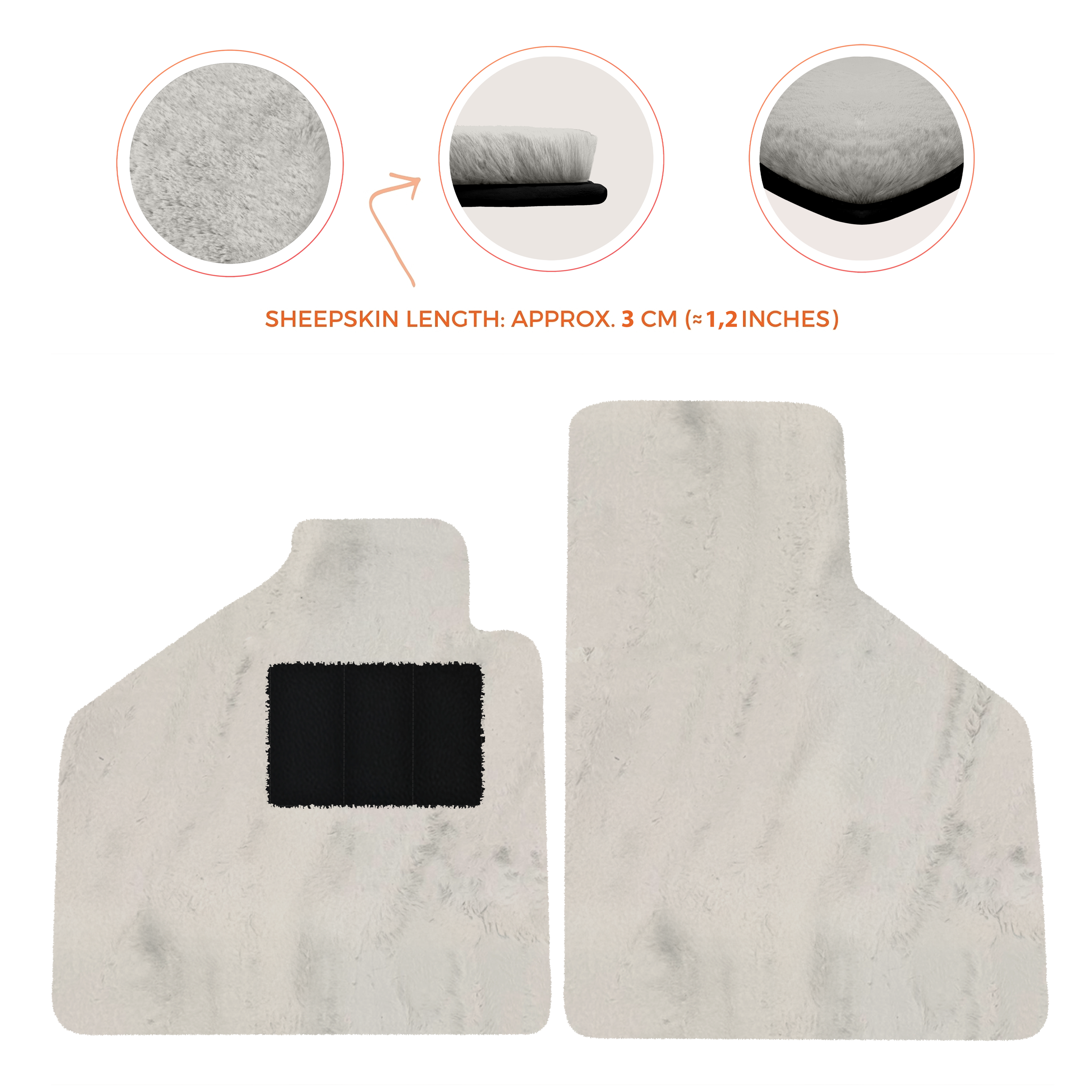 Lamborghini Diablo (1990-2001) - Sheepskin Length, Various Color Options Custom Fit Premium Velour Floor Mats