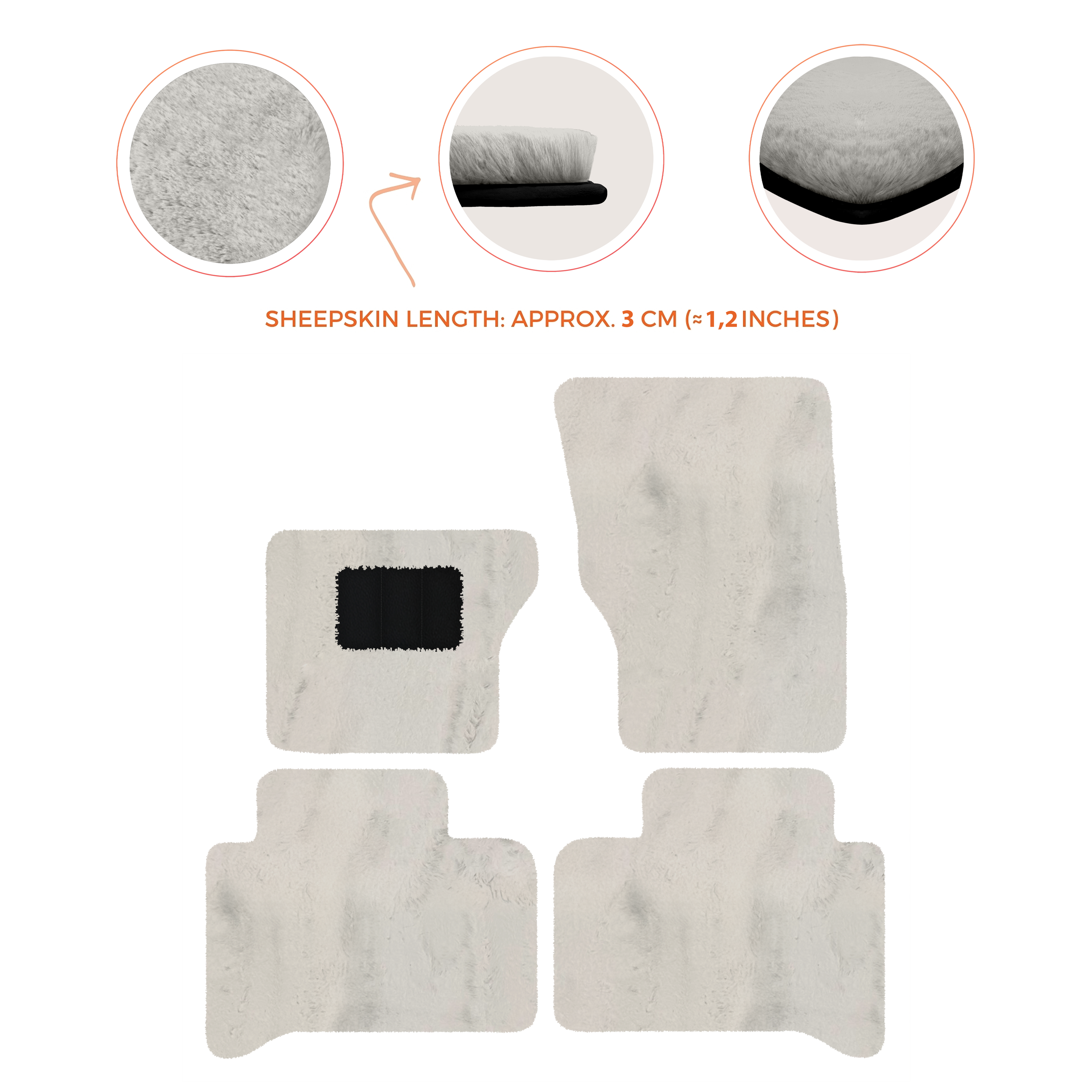 Range Rover Sport (2013-2022) - Sheepskin Length, Various Color Options Custom Fit Premium Velour Floor Mats