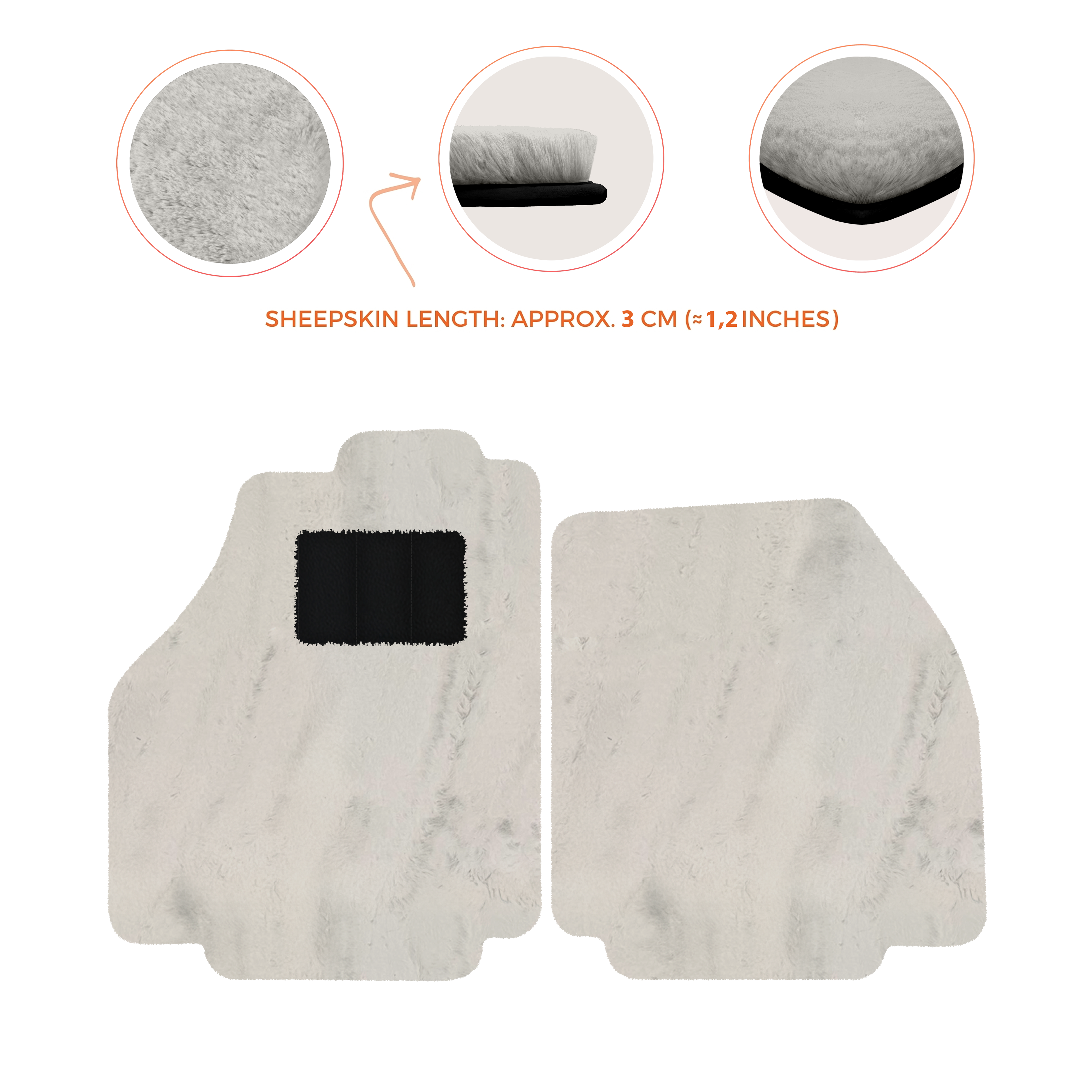 Ferrari 488 Pista Spider (2019-2021) - Sheepskin Length, Various Color Options Custom Fit Premium Velour Floor Mats