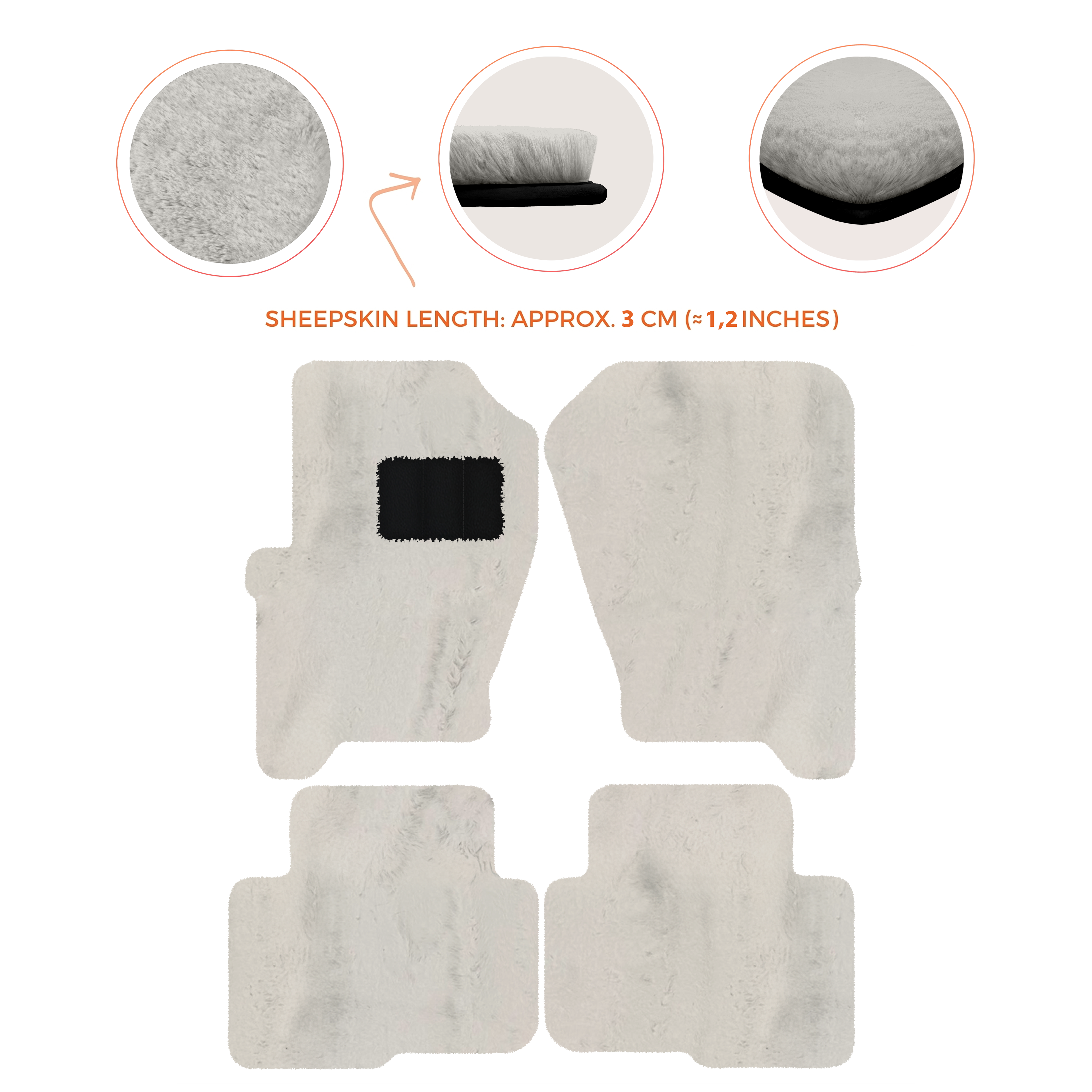 Land Rover Discovery (2004-2009) - Sheepskin Length, Various Color Options Custom Fit Premium Velour Floor Mats