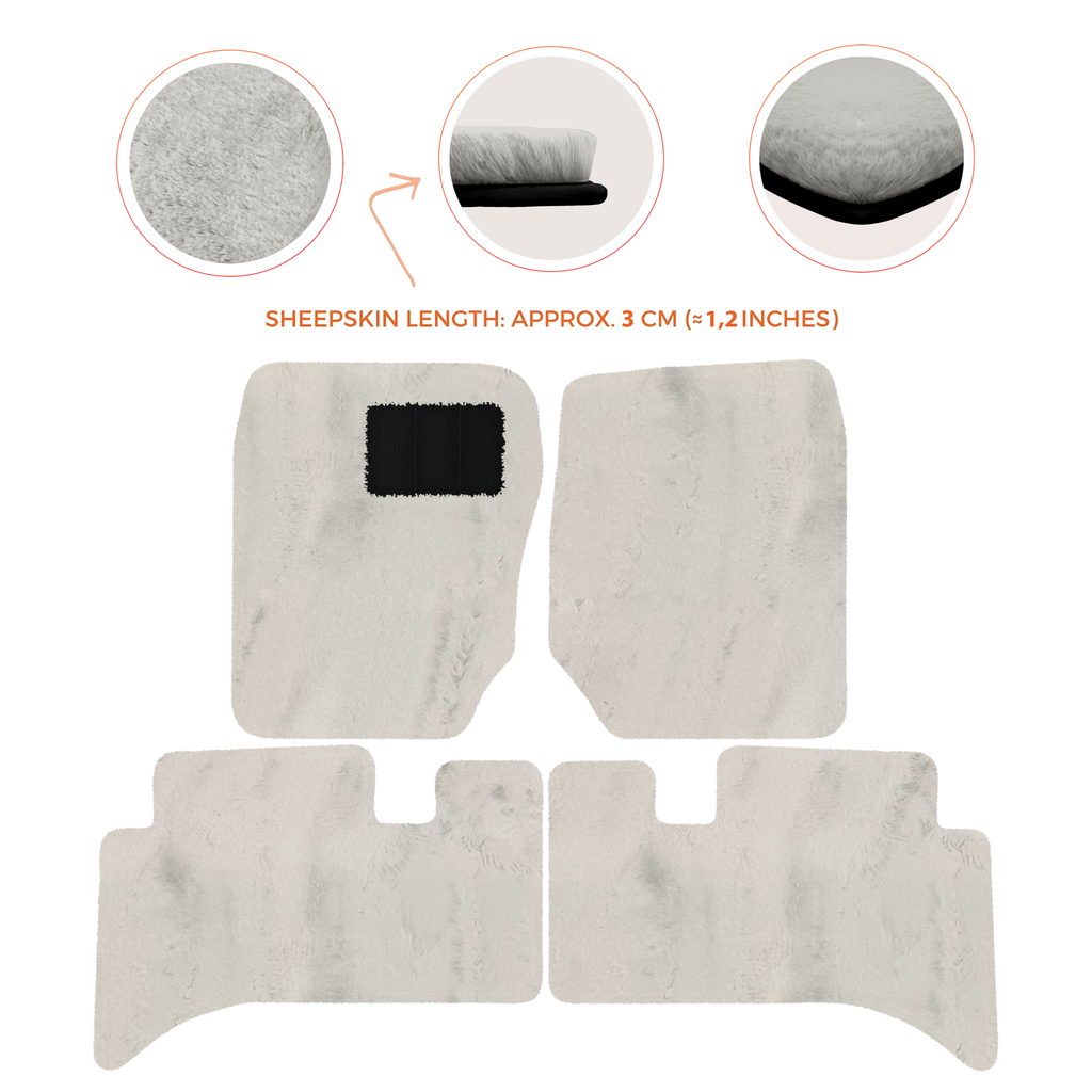 Range Rover (1994-2002) - Sheepskin Length, Various Color Options Custom Fit Premium Velour Floor Mats