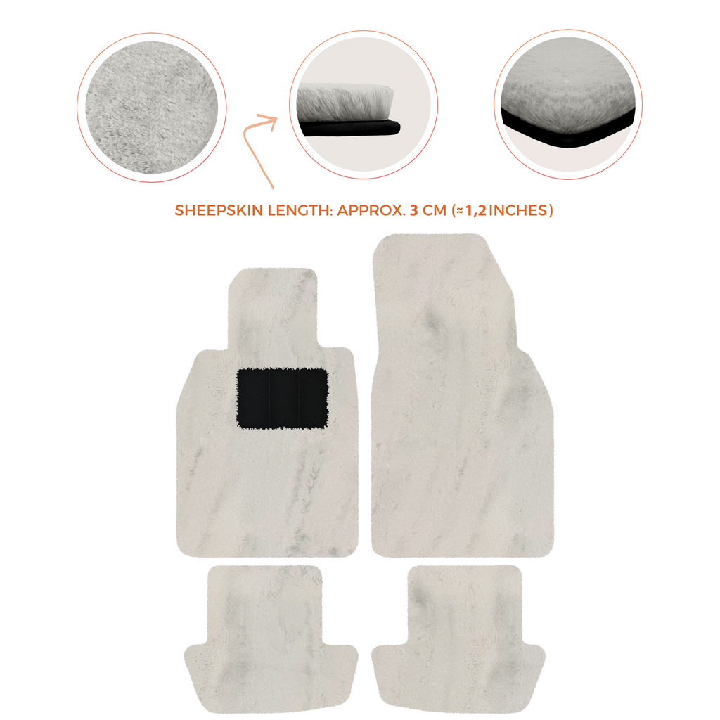 Porsche 911 - 992 (2019-2026) - Sheepskin Length, Various Color Options Custom Fit Premium Velour Floor Mats