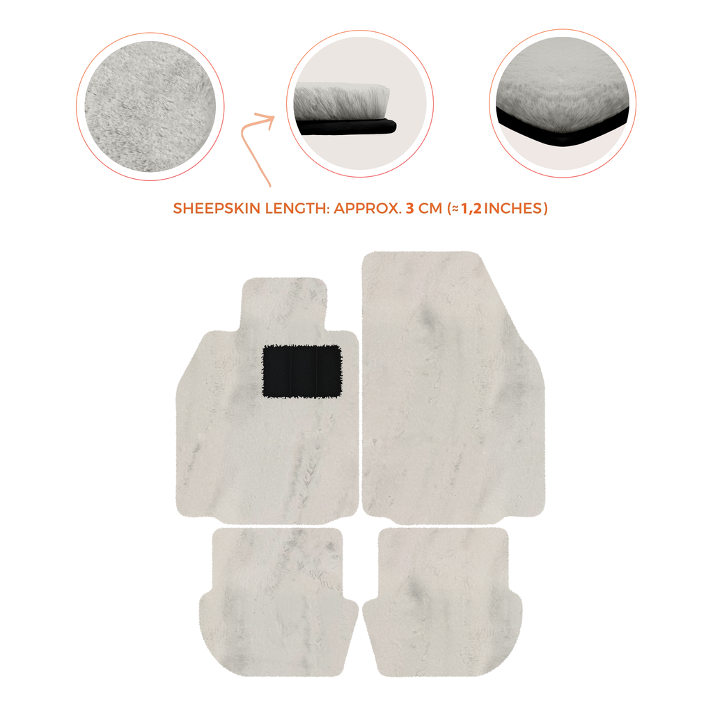 Porsche 911 - 997 (2004-2012) - Sheepskin Length, Various Color Options Custom Fit Premium Velour Floor Mats