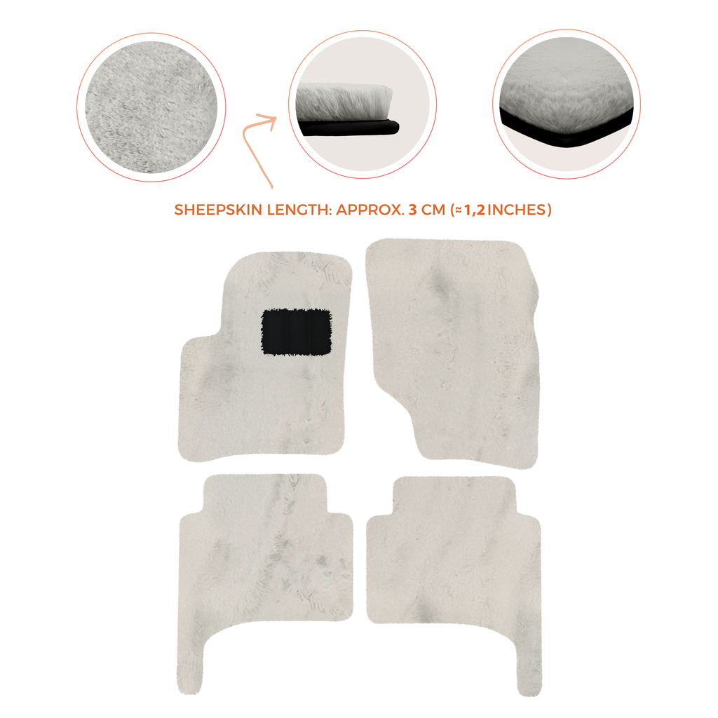 Porsche Cayenne (2003-2010) - Sheepskin Length, Various Color Options Custom Fit Premium Velour Floor Mats