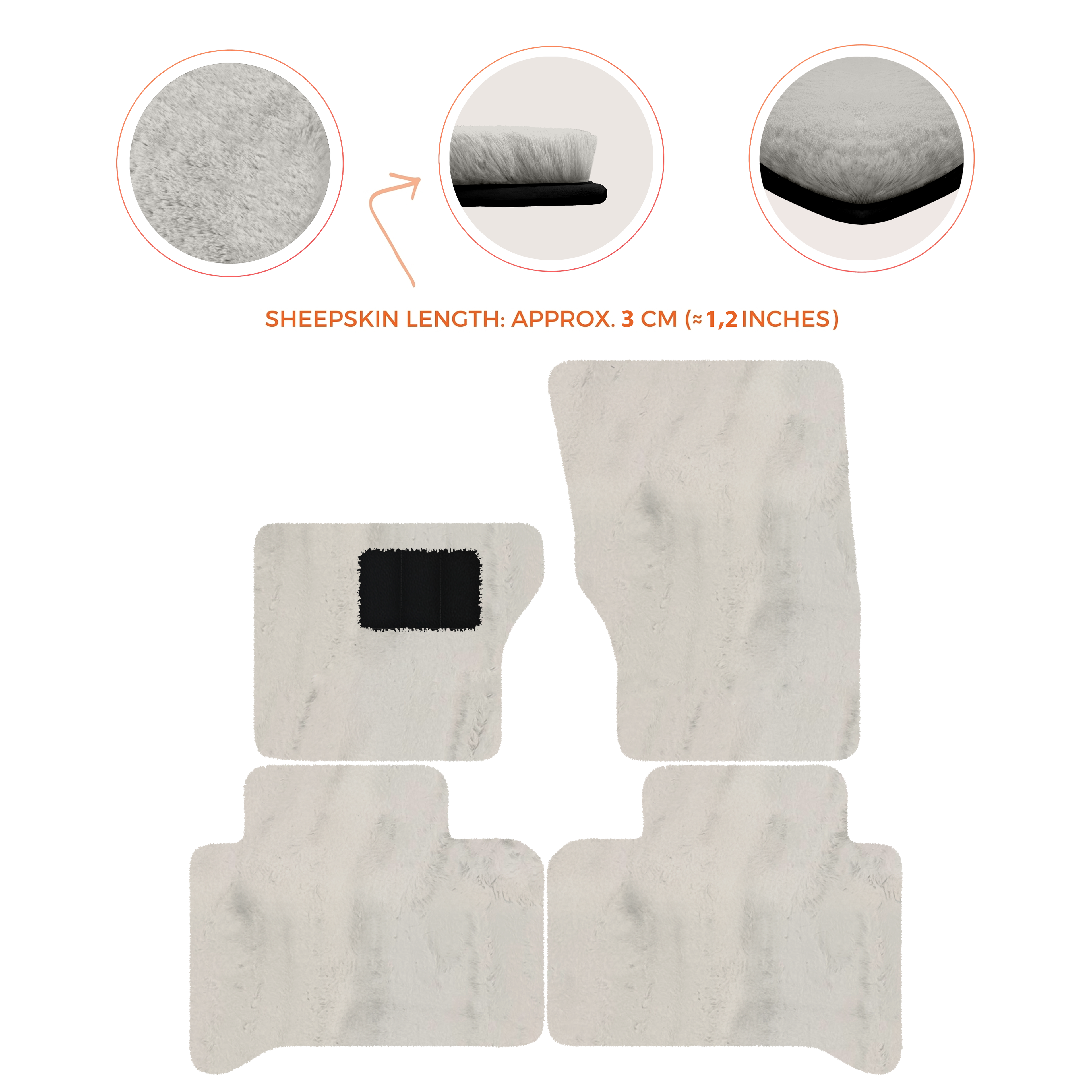 Range Rover (2012-2022) 4-5 Seater - Sheepskin Length, Various Color Options Custom Fit Premium Velour Floor Mats