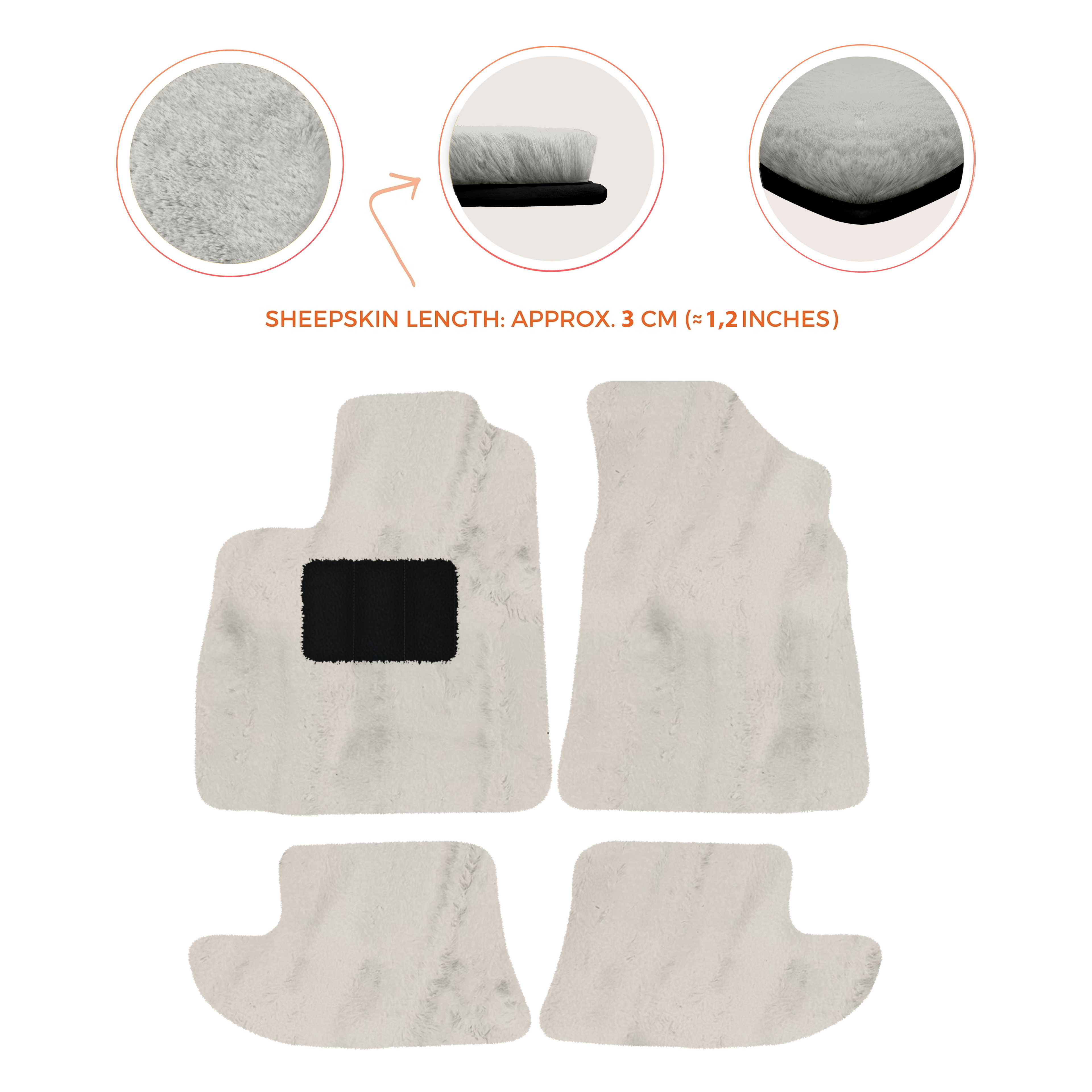 Bentley Continental GT (2003â€“2011) - Sheepskin Length, Various Color Options Custom Fit Premium Velour Floor Mats