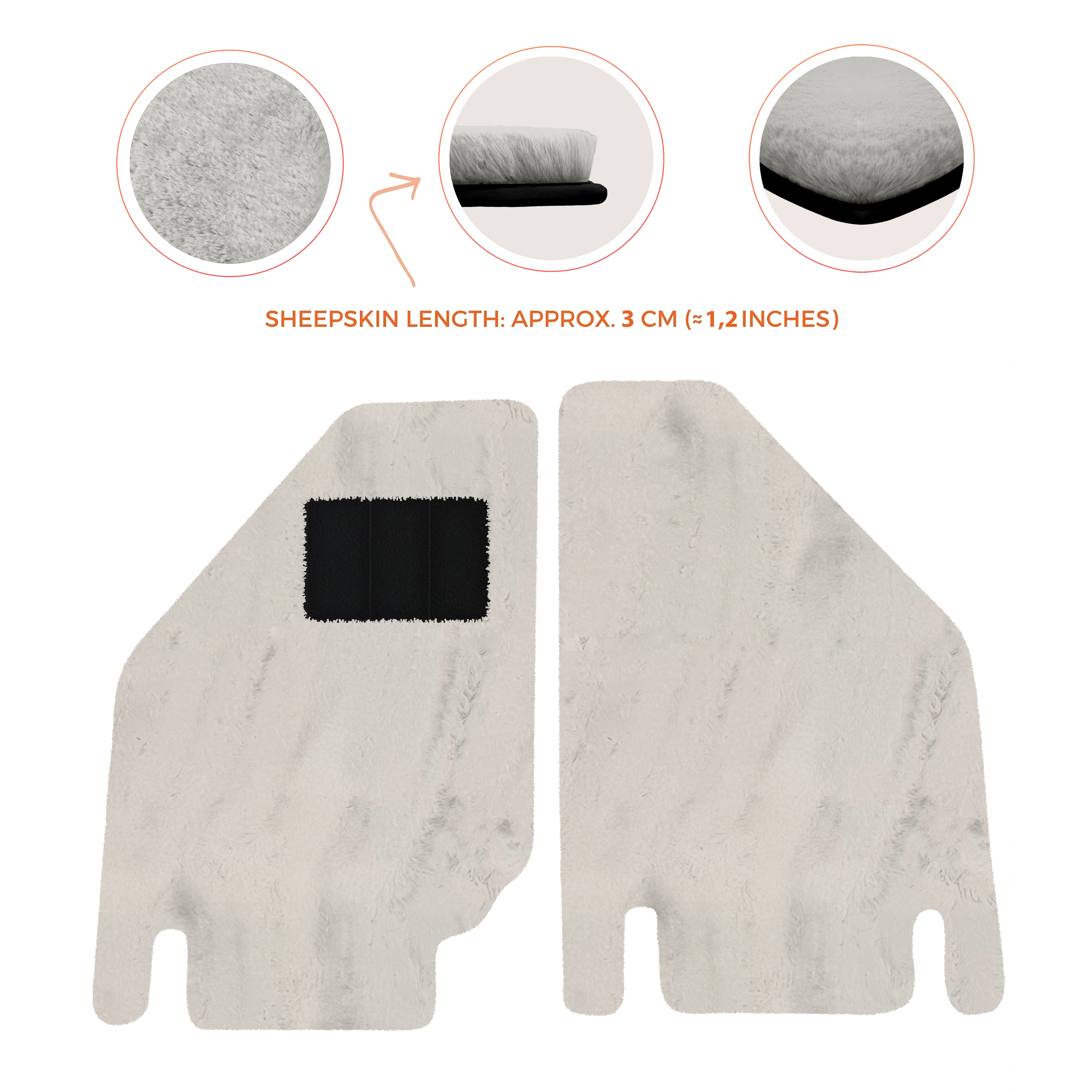 Lamborghini Countach (1974â€“1990) - Sheepskin Length, Various Color Options Custom Fit Premium Velour Floor Mats