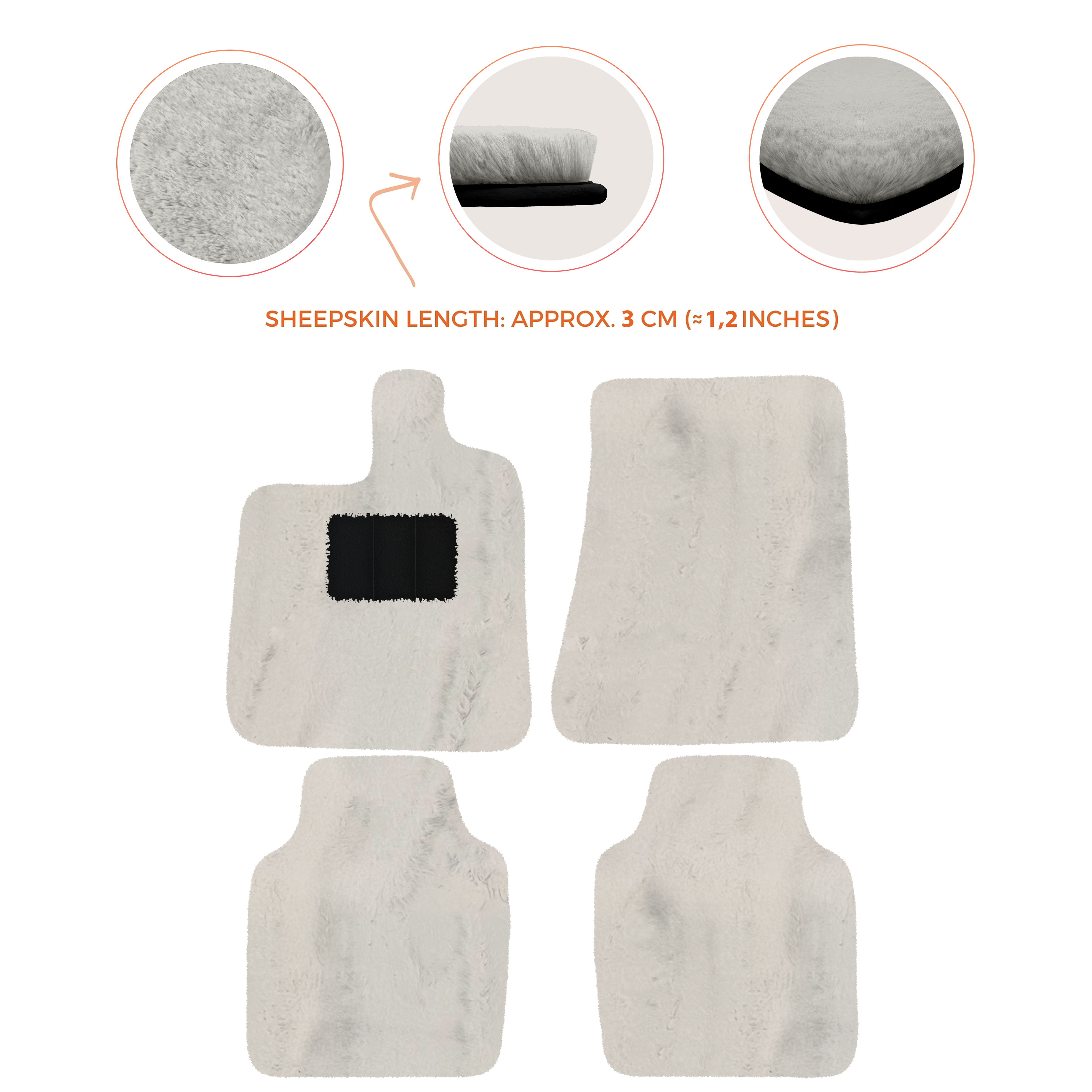 Ferrari Purosangue (2023-2024) - Sheepskin Length, Various Color Options Custom Fit Premium Velour Floor Mats