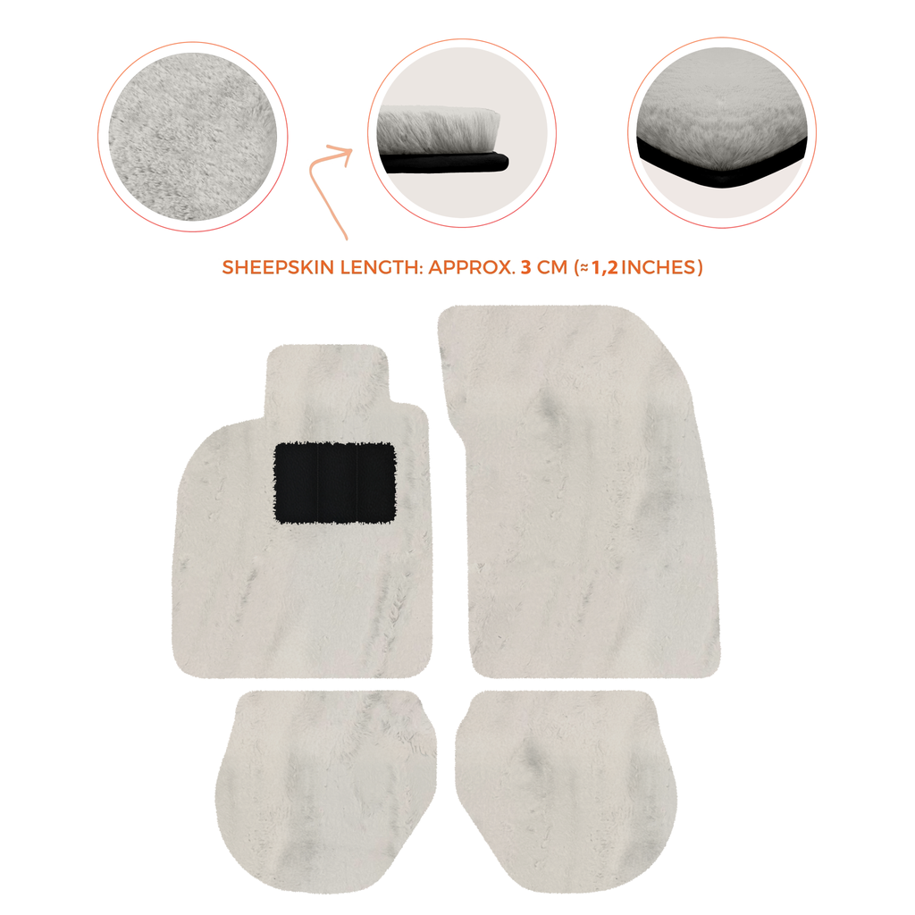 Porsche 911-993 (1993-1998) - Sheepskin Length, Various Color Options Custom Fit Premium Velour Floor Mats