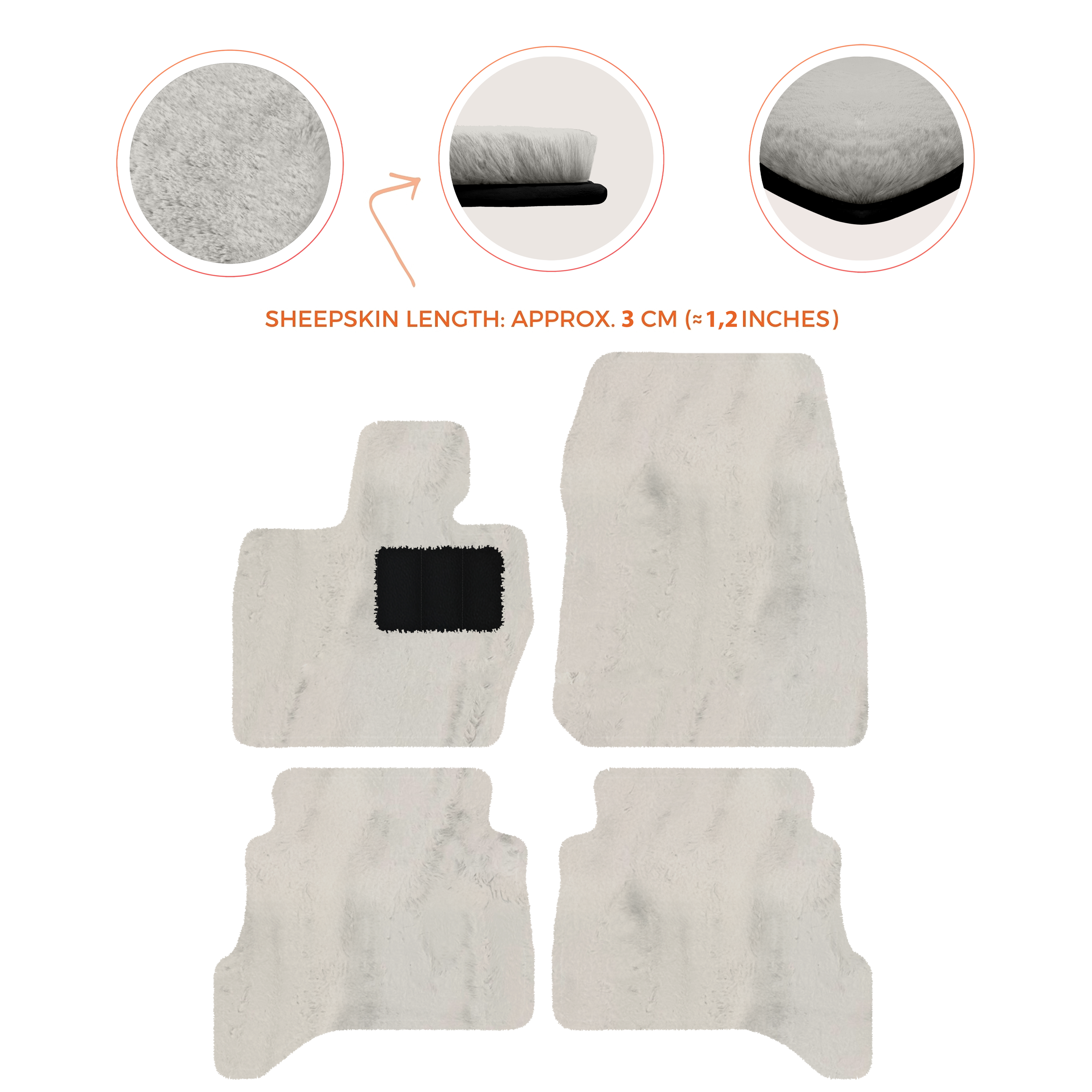Range Rover Sport L460 (2022-2024) Short/Long Wheelbase - Sheepskin Length, Various Color Options Custom Fit Premium Velour Floor Mats