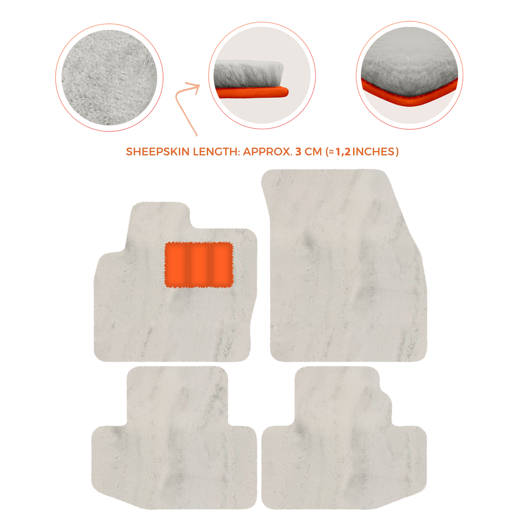 Range Rover Evoque (2016-2024) Convertible - Sheepskin Length, Various Color Options Custom Fit Premium Velour Floor Mats
