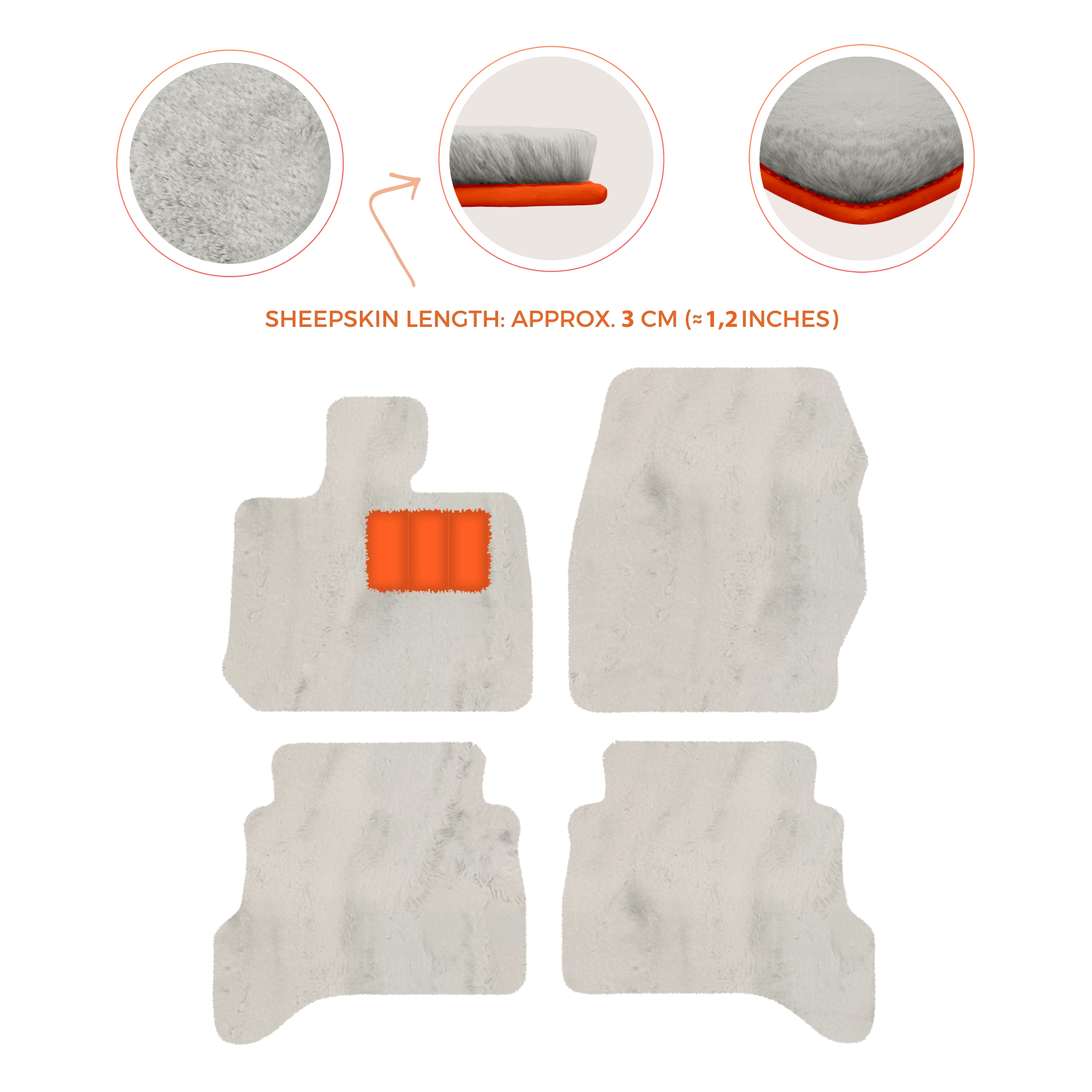 Range Rover Sport L460 (2022-2024) - Sheepskin Length, Various Color Options Custom Fit Premium Velour Floor Mats