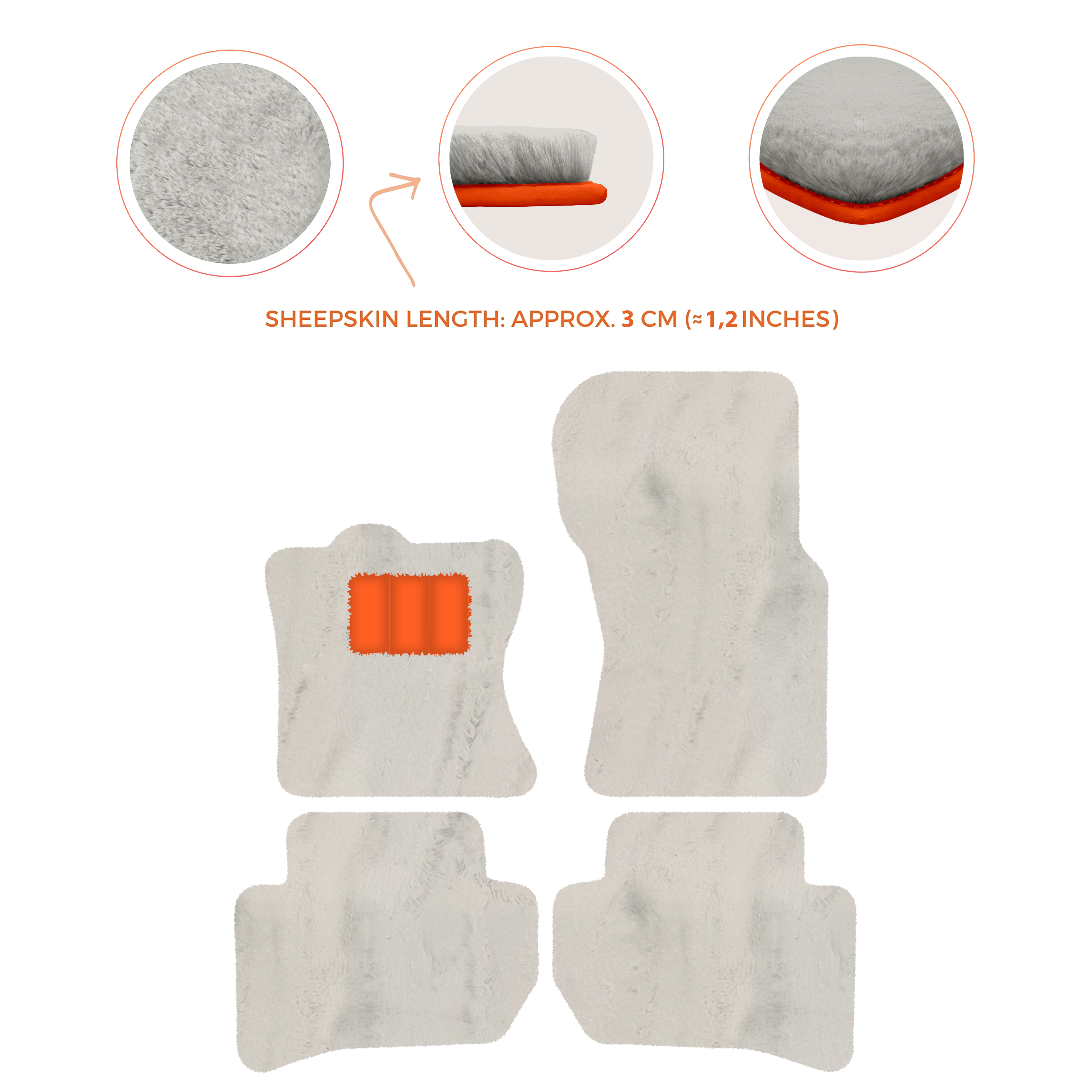 Range Rover Velar (2017-2024) - Sheepskin Length, Various Color Options Custom Fit Premium Velour Floor Mats