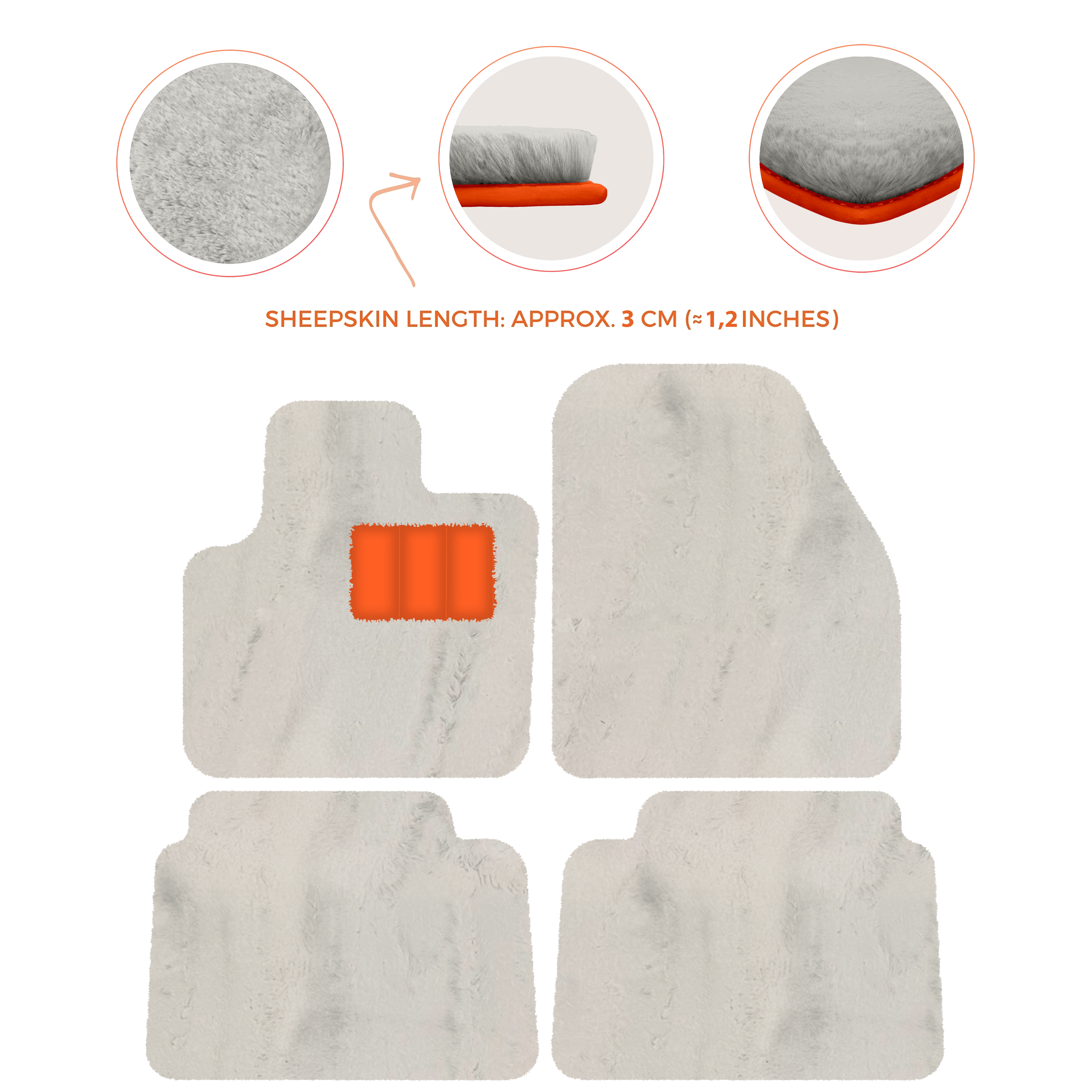 Land Rover Discovery Sport (2019-2026) - Sheepskin Length, Various Color Options Custom Fit Premium Velour Floor Mats