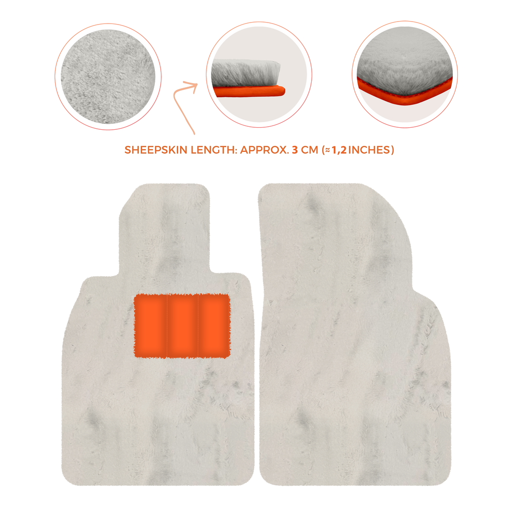 Porsche 718 Boxster (2016-2023) - Sheepskin Length, Various Color Options Custom Fit Premium Velour Floor Mats