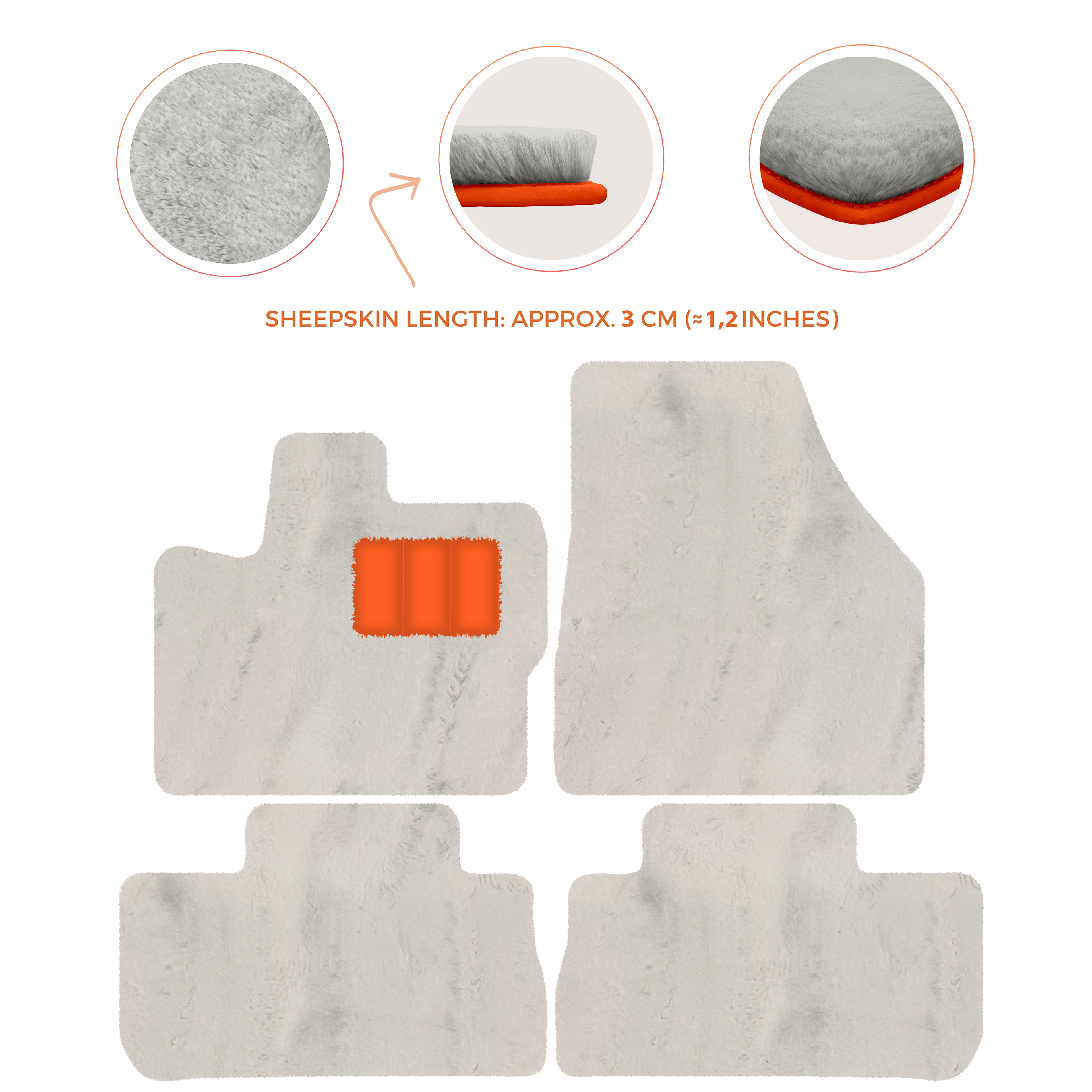 Land Rover Freelander (2007-2012) - Sheepskin Length, Various Color Options Custom Fit Premium Velour Floor Mats