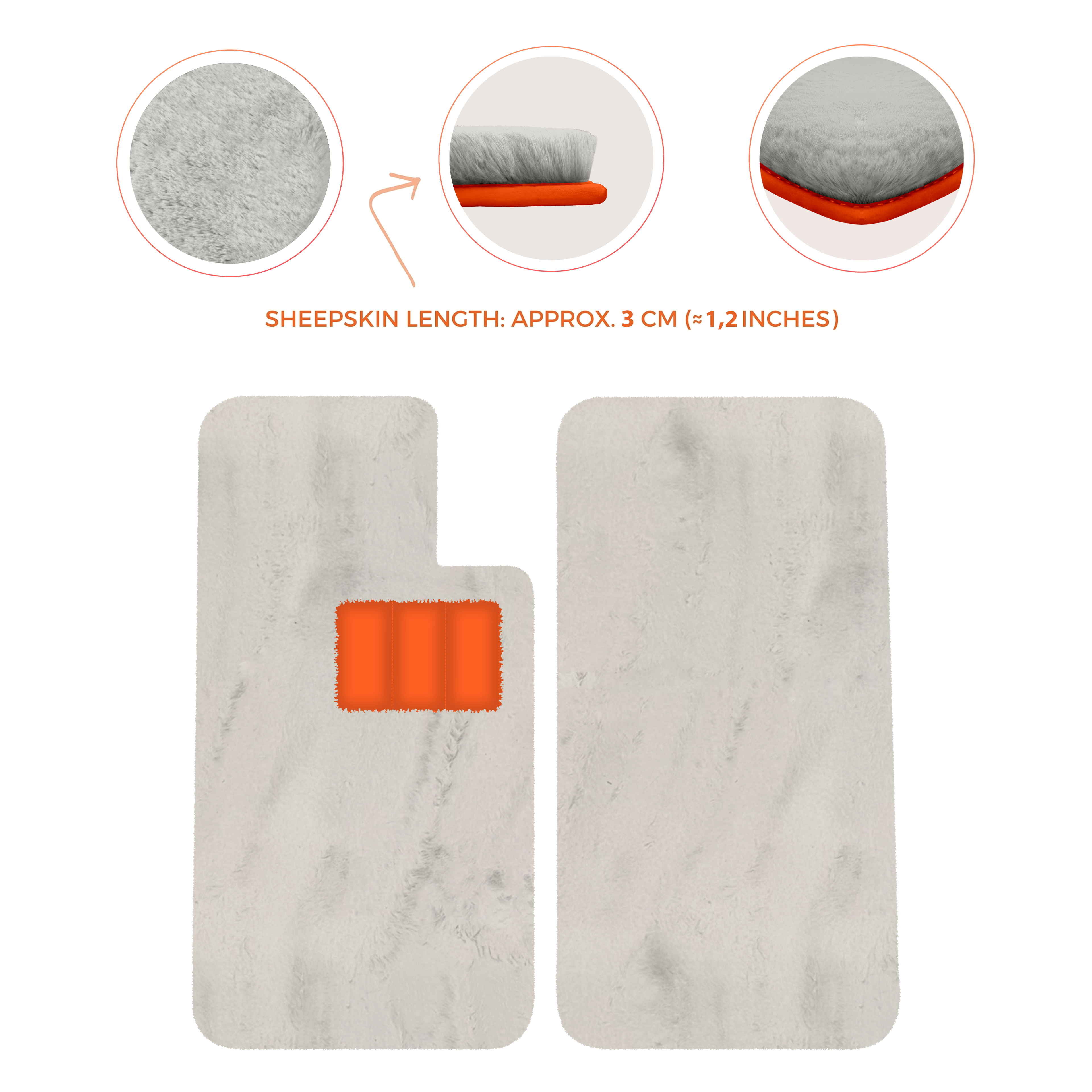 Porsche 550 (1953â€“1956) - Sheepskin Length, Various Color Options Custom Fit Premium Velour Floor Mats