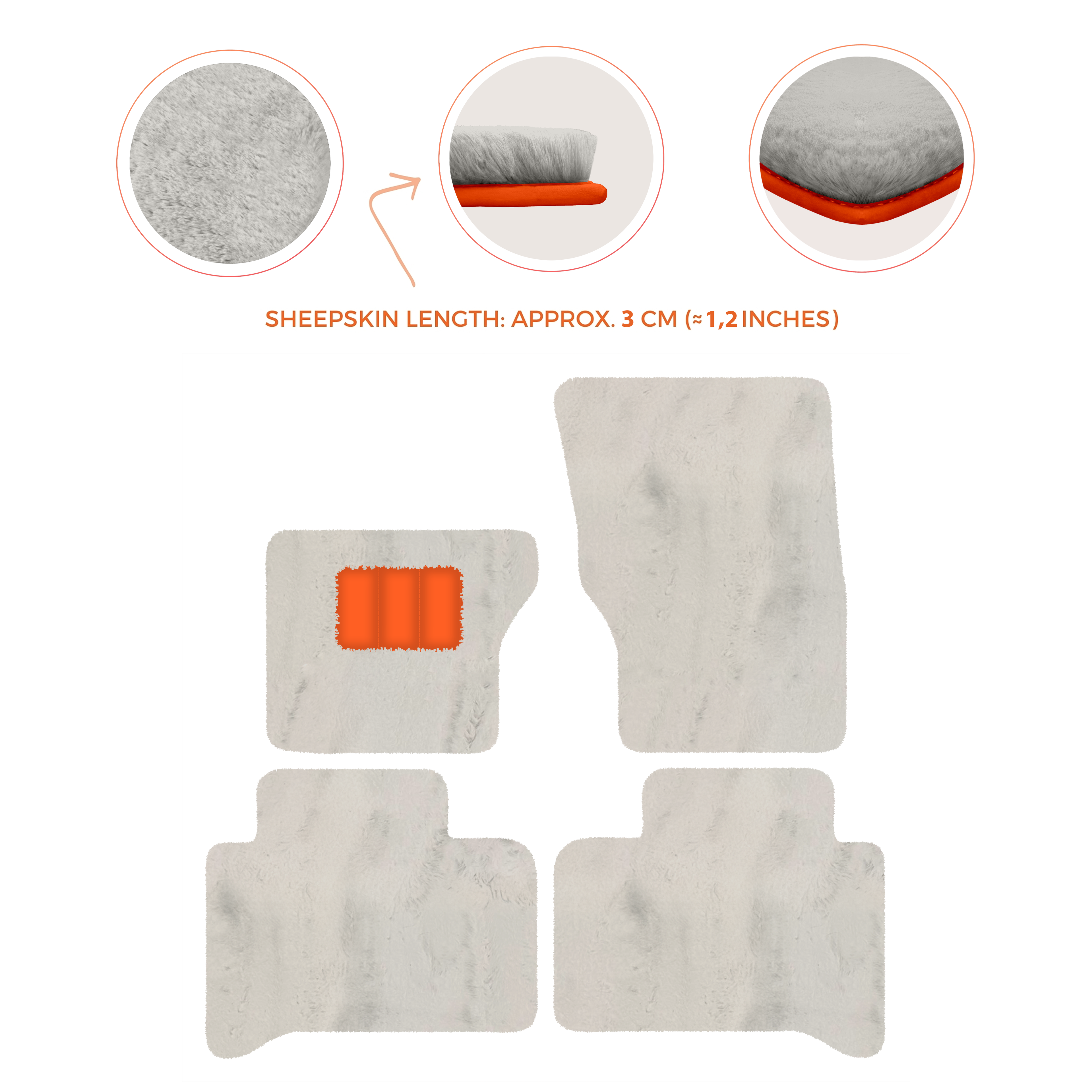 Range Rover Sport (2013-2022) - Sheepskin Length, Various Color Options Custom Fit Premium Velour Floor Mats