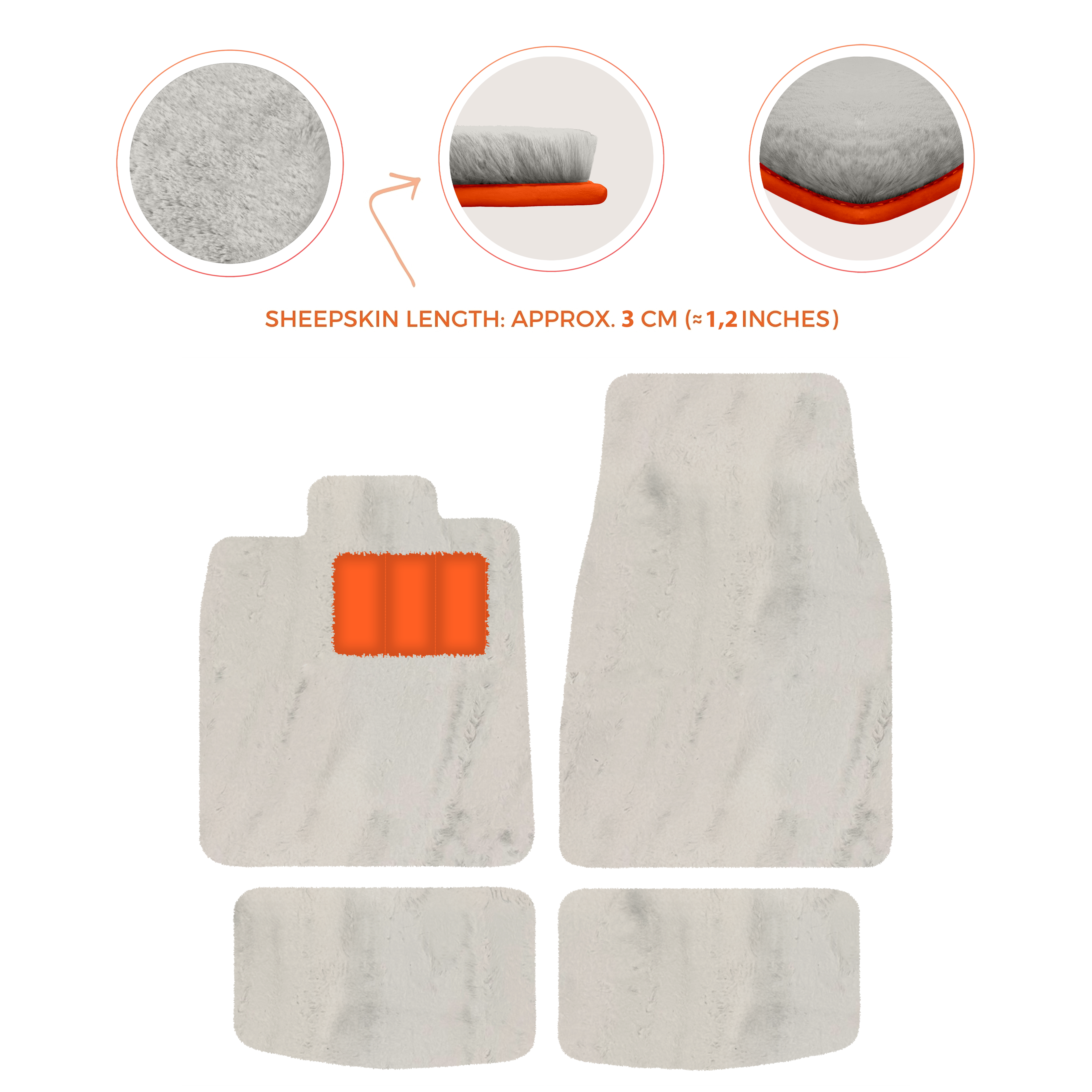Porsche Taycan (2019-2023) - Sheepskin Length, Various Color Options Custom Fit Premium Velour Floor Mats