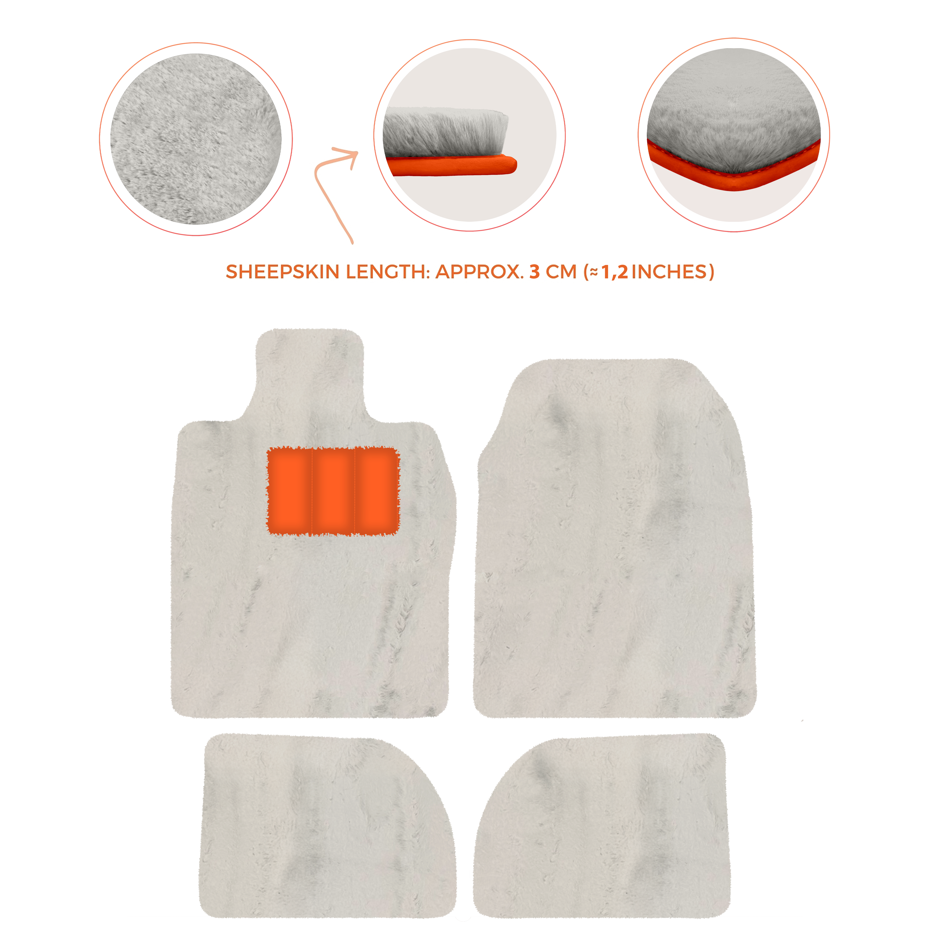 Porsche 924 (1976-1988) - Sheepskin Length, Various Color Options Custom Fit Premium Velour Floor Mats