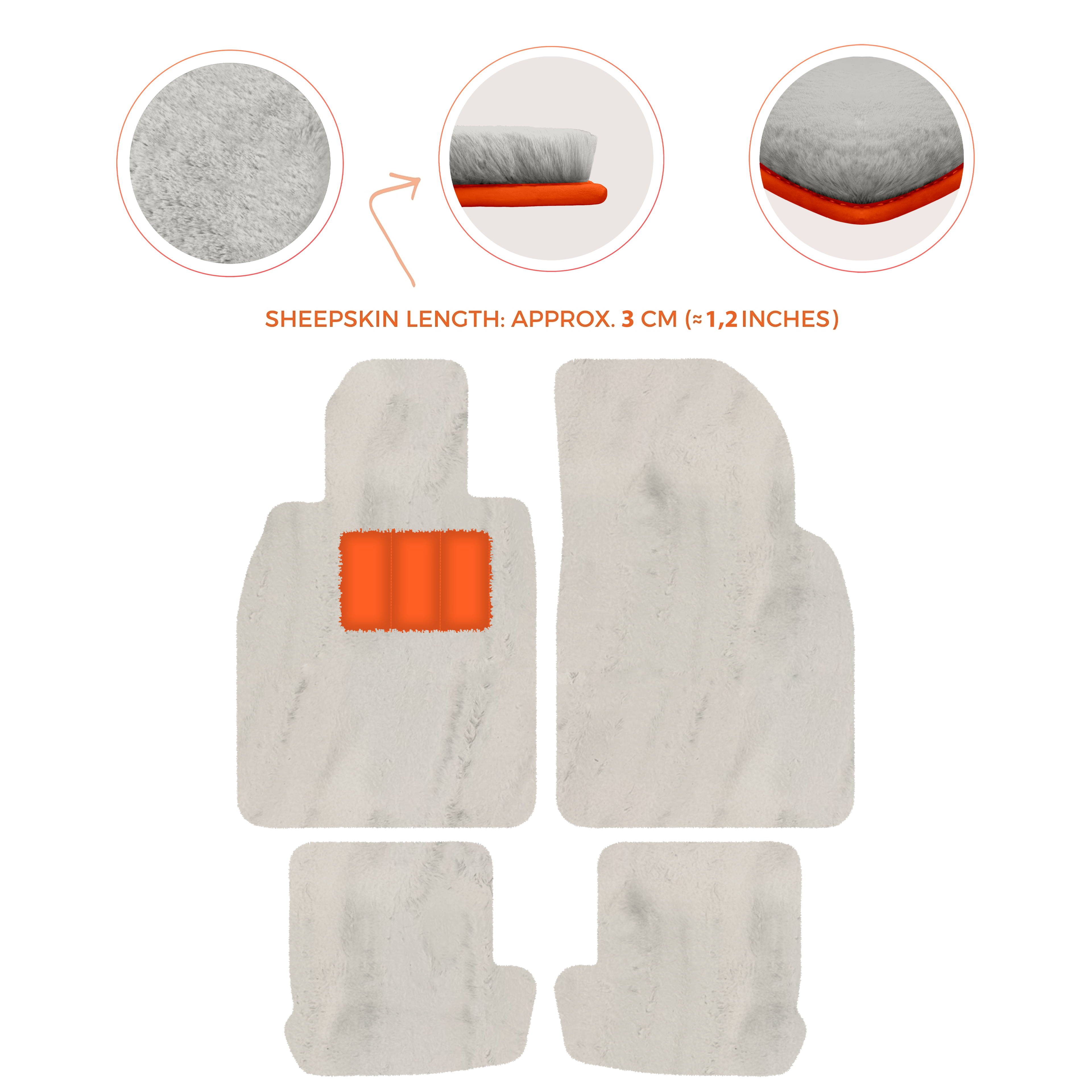Porsche 911 - 991 (2012-2019) - Sheepskin Length, Various Color Options Custom Fit Premium Velour Floor Mats