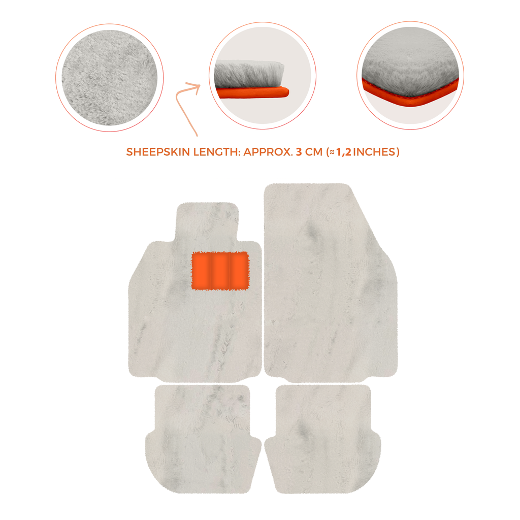 Porsche 911 - 997 (2004-2012) - Sheepskin Length, Various Color Options Custom Fit Premium Velour Floor Mats