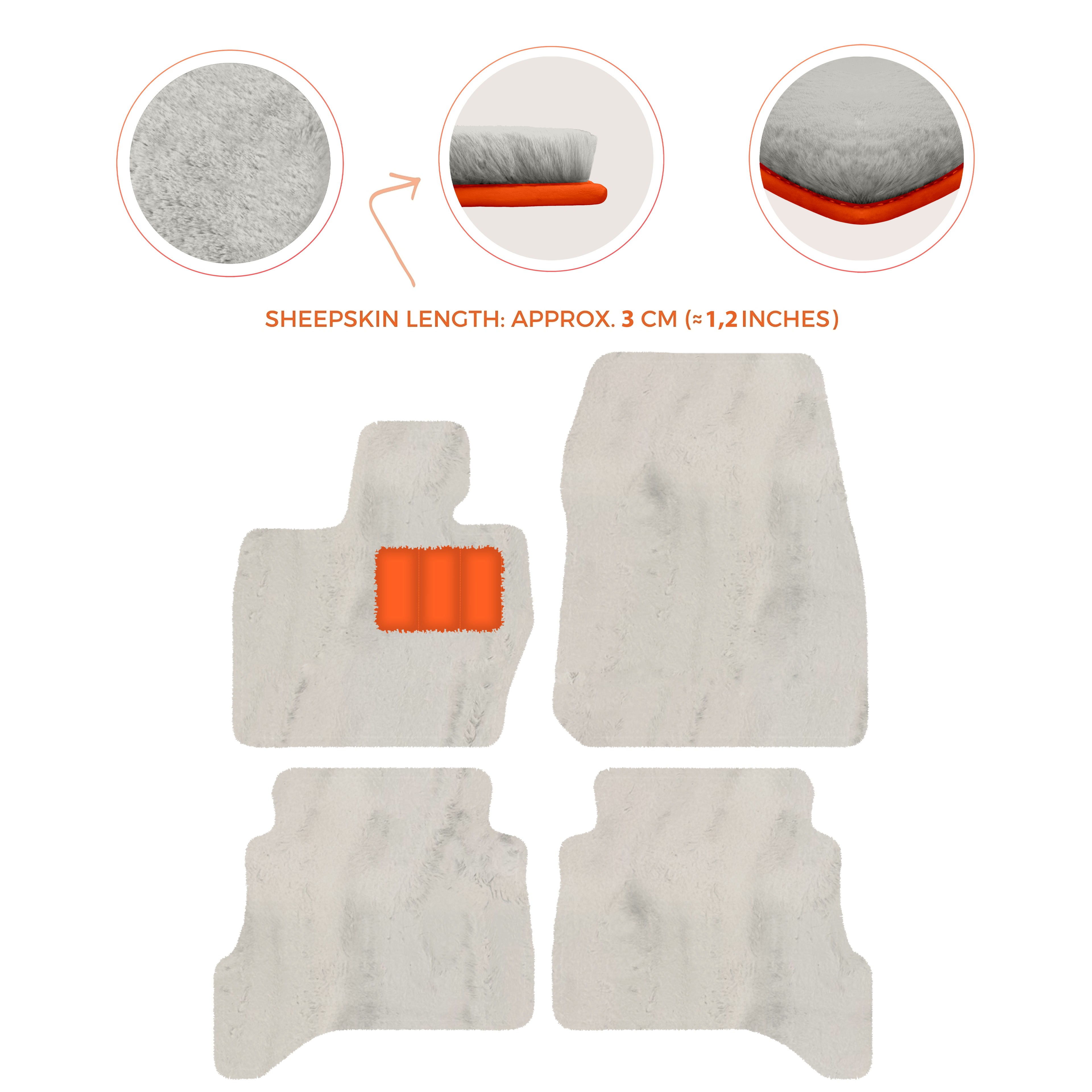 Range Rover Sport L460 (2022-2024) Short/Long Wheelbase - Sheepskin Length, Various Color Options Custom Fit Premium Velour Floor Mats