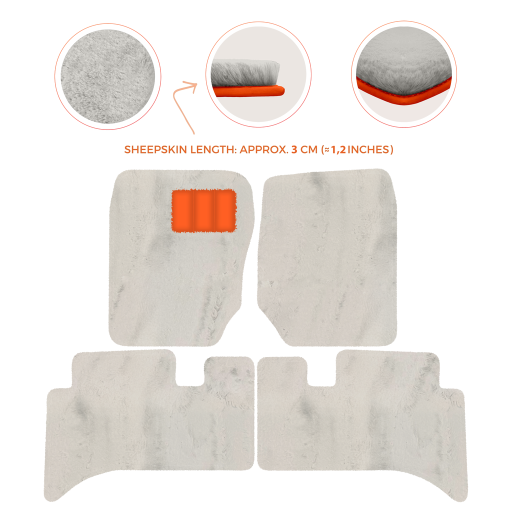 Range Rover (1994-2002) - Sheepskin Length, Various Color Options Custom Fit Premium Velour Floor Mats