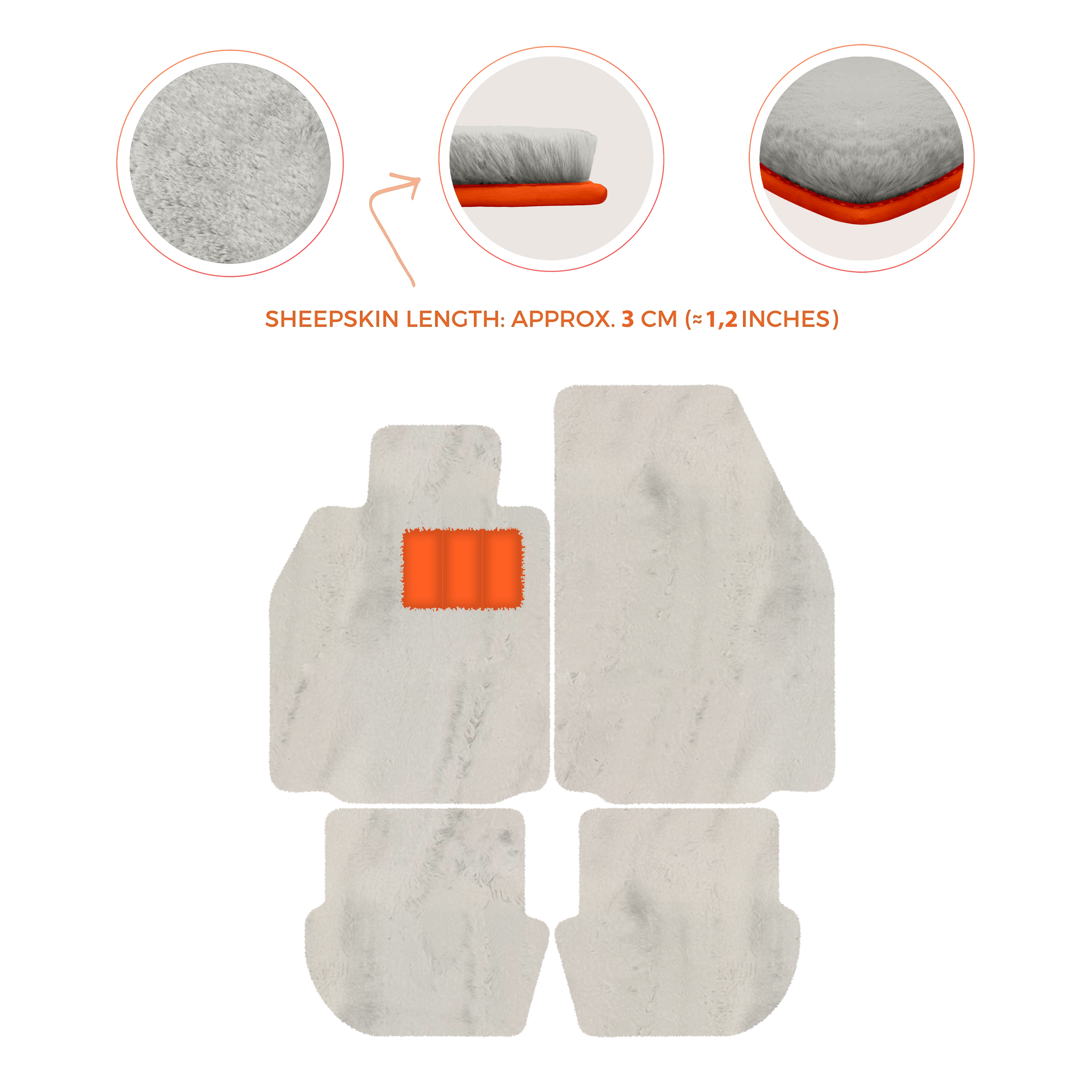 Porsche 911 - 997 (2004-2012) - Sheepskin Length, Various Color Options Custom Fit Premium Velour Floor Mats