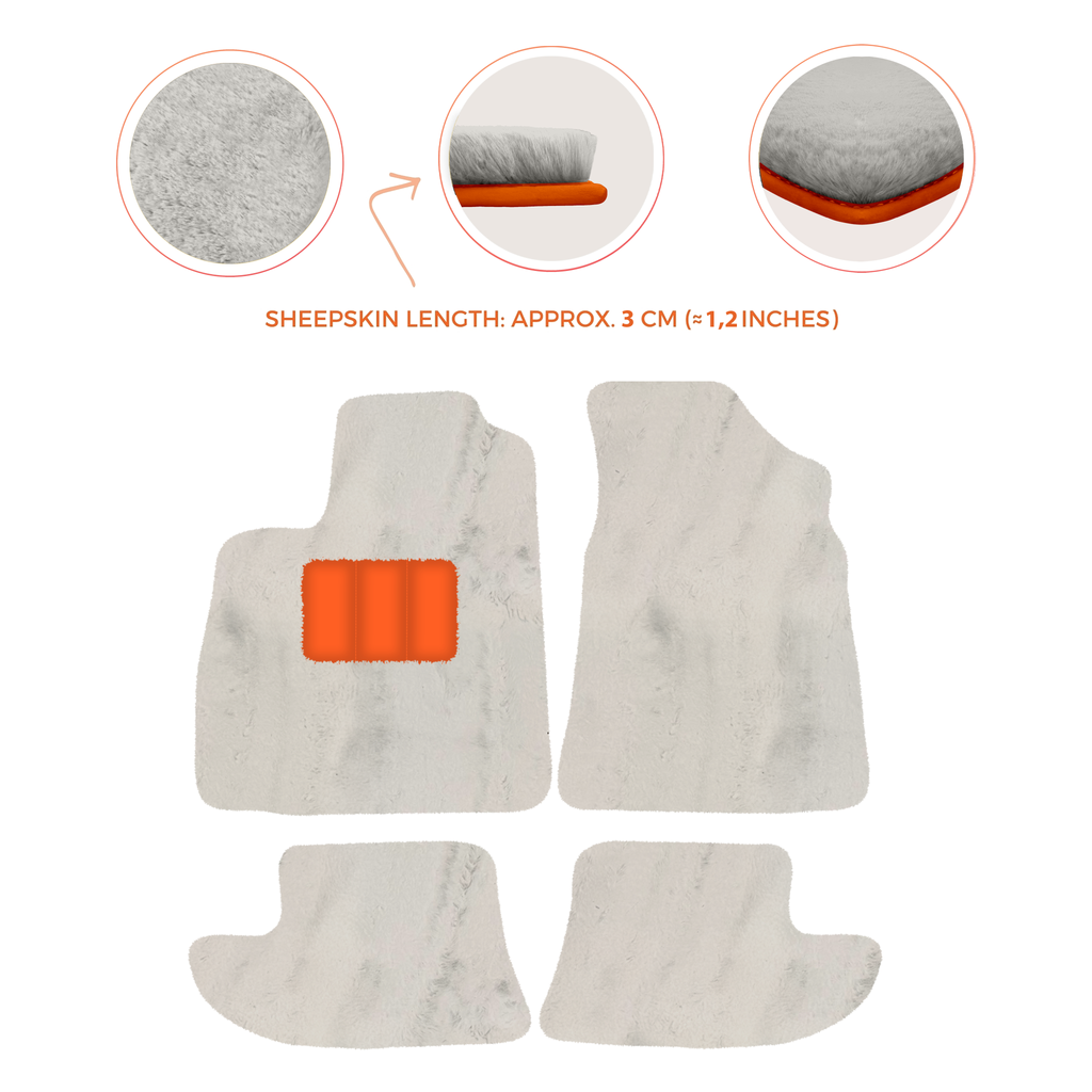 Bentley Continental GT (2003â€“2011) - Sheepskin Length, Various Color Options Custom Fit Premium Velour Floor Mats