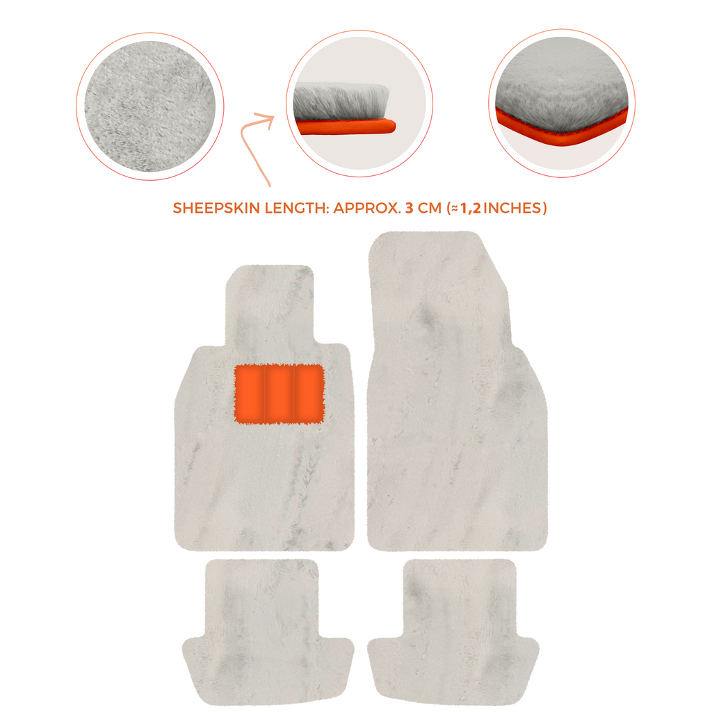 Porsche 911 - 992 (2019-2026) - Sheepskin Length, Various Color Options Custom Fit Premium Velour Floor Mats