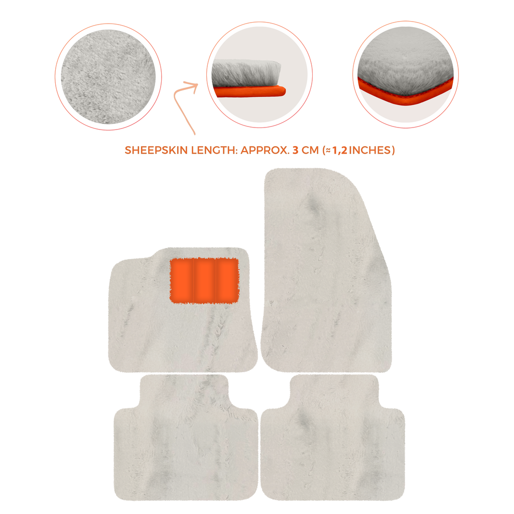 Porsche Cayenne (2018-2023) - Sheepskin Length, Various Color Options Custom Fit Premium Velour Floor Mats
