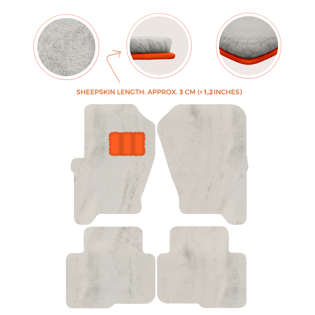 Land Rover Discovery (2004-2009) - Sheepskin Length, Various Color Options Custom Fit Premium Velour Floor Mats