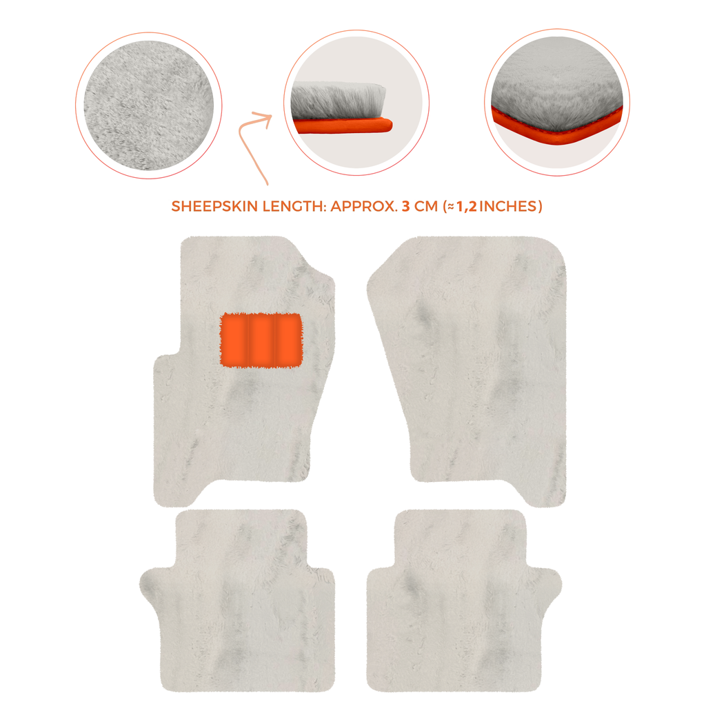 Range Rover Sport (2010-2013) - Sheepskin Length, Various Color Options Custom Fit Premium Velour Floor Mats