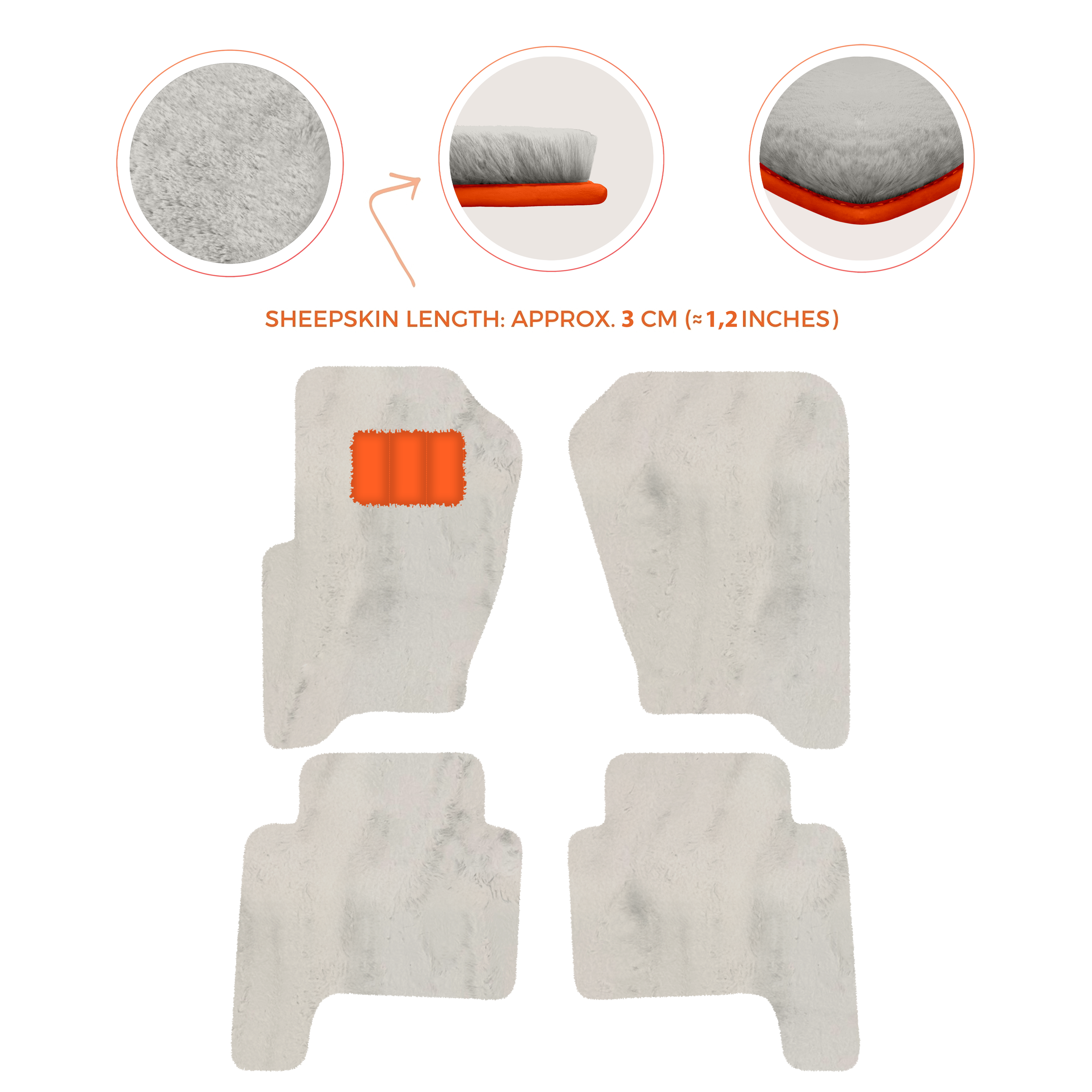 Range Rover Sport (2005-2010) - Sheepskin Length, Various Color Options Custom Fit Premium Velour Floor Mats
