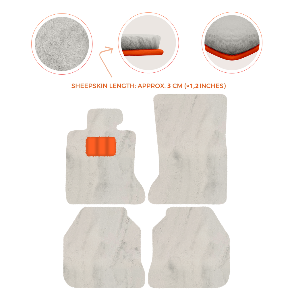 Rolls-Royce Ghost Series I RR2 (2010-2014) Sedan - Sheepskin Length, Various Color Options Custom Fit Premium Velour Floor Mats