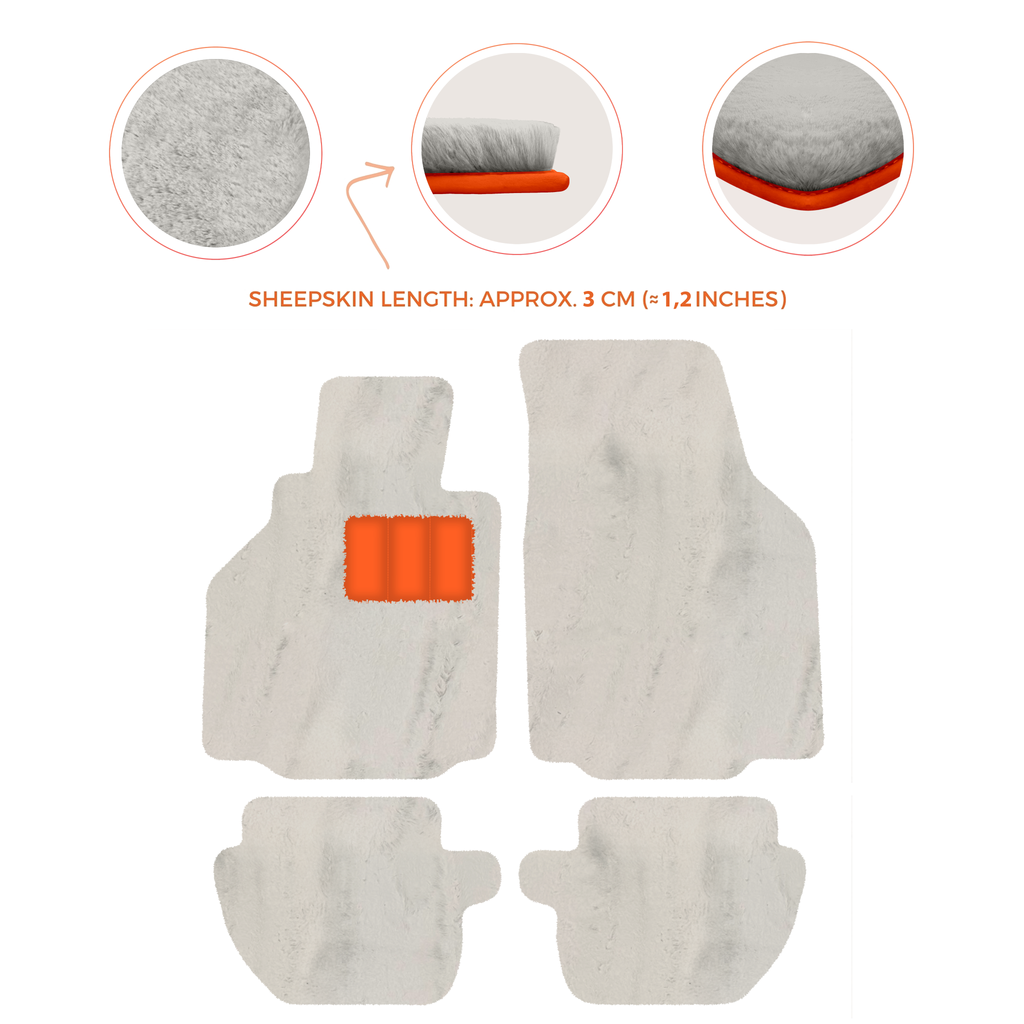 Porsche 911 - 996 (1998-2004) - Sheepskin Length, Various Color Options Custom Fit Premium Velour Floor Mats