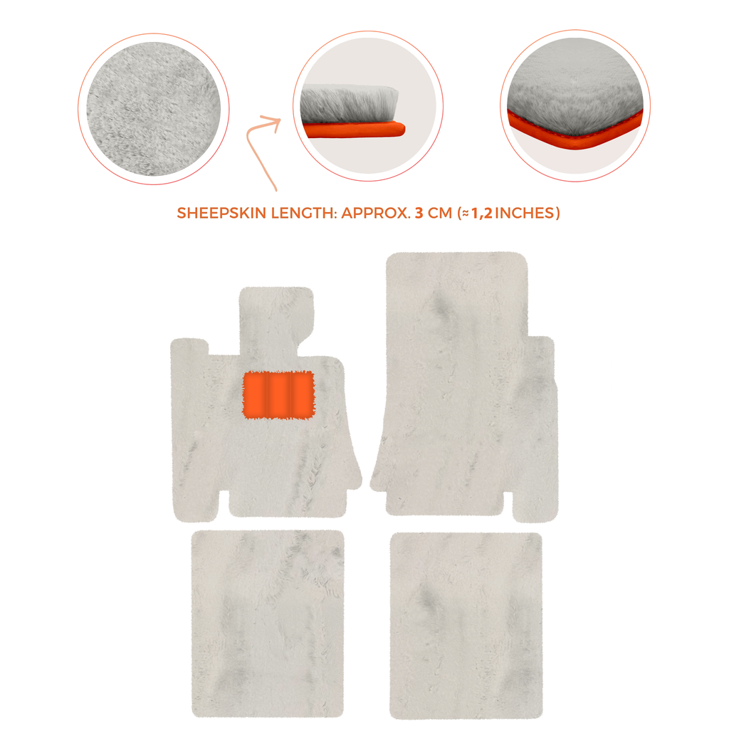 Bentley Arnage Red Label RL (1998-2009) - Sheepskin Length, Various Color Options Custom Fit Premium Velour Floor Mats