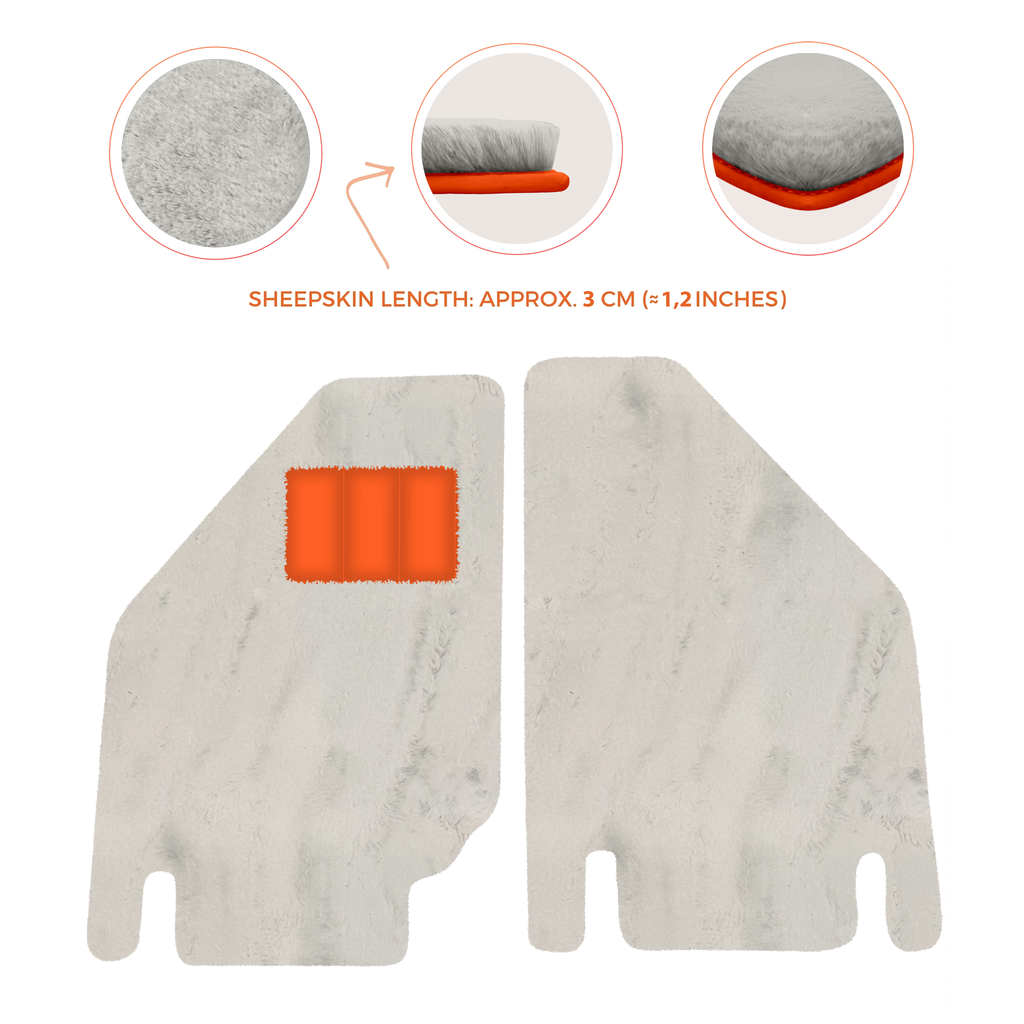 Lamborghini Countach (1974â€“1990) - Sheepskin Length, Various Color Options Custom Fit Premium Velour Floor Mats