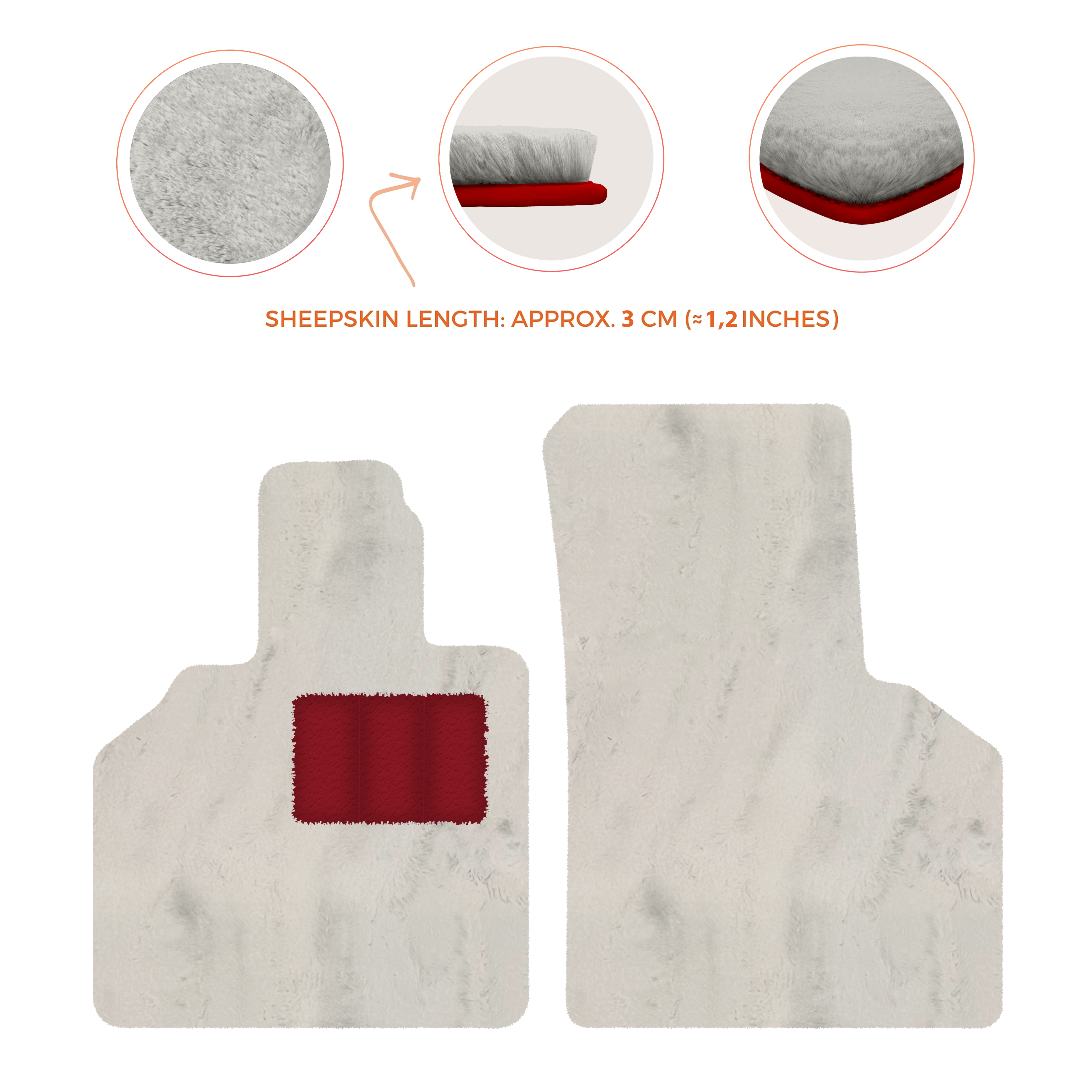 Lamborghini Gallardo (2004-2014) - Sheepskin Length, Various Color Options Custom Fit Premium Velour Floor Mats