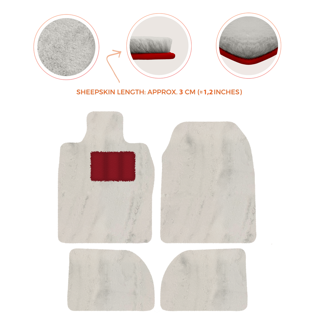 Porsche 924 (1976-1988) - Sheepskin Length, Various Color Options Custom Fit Premium Velour Floor Mats